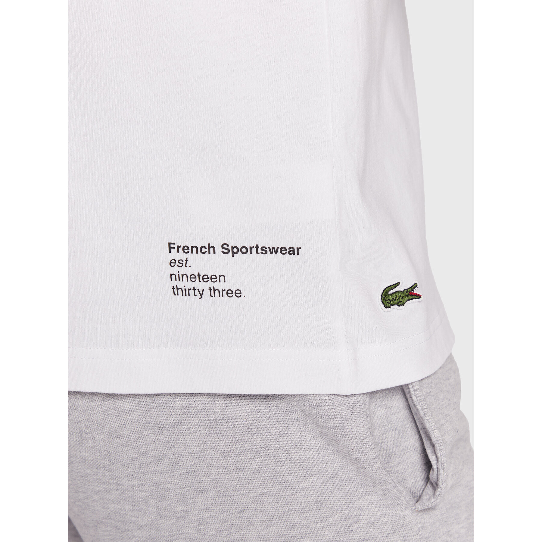 Lacoste Тишърт TH9665 Бял Regular Fit - Pepit.bg