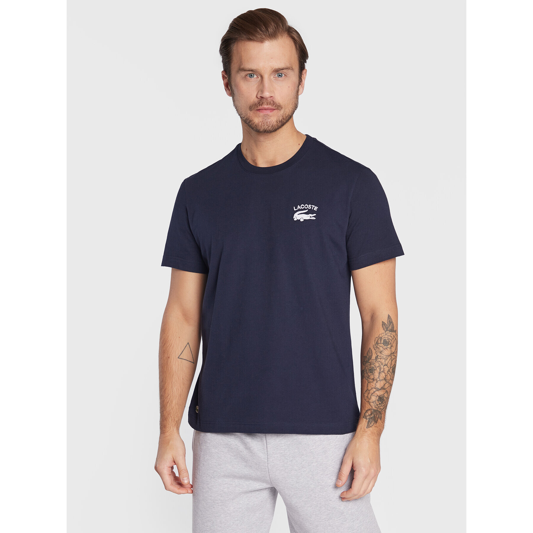 Lacoste Тишърт TH9665 Тъмносин Regular Fit - Pepit.bg