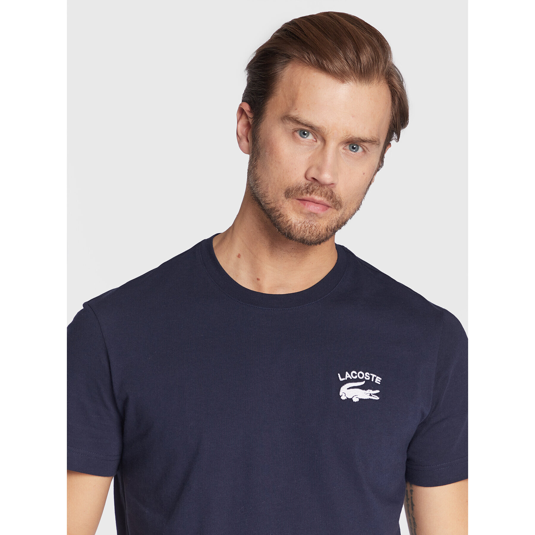 Lacoste Тишърт TH9665 Тъмносин Regular Fit - Pepit.bg