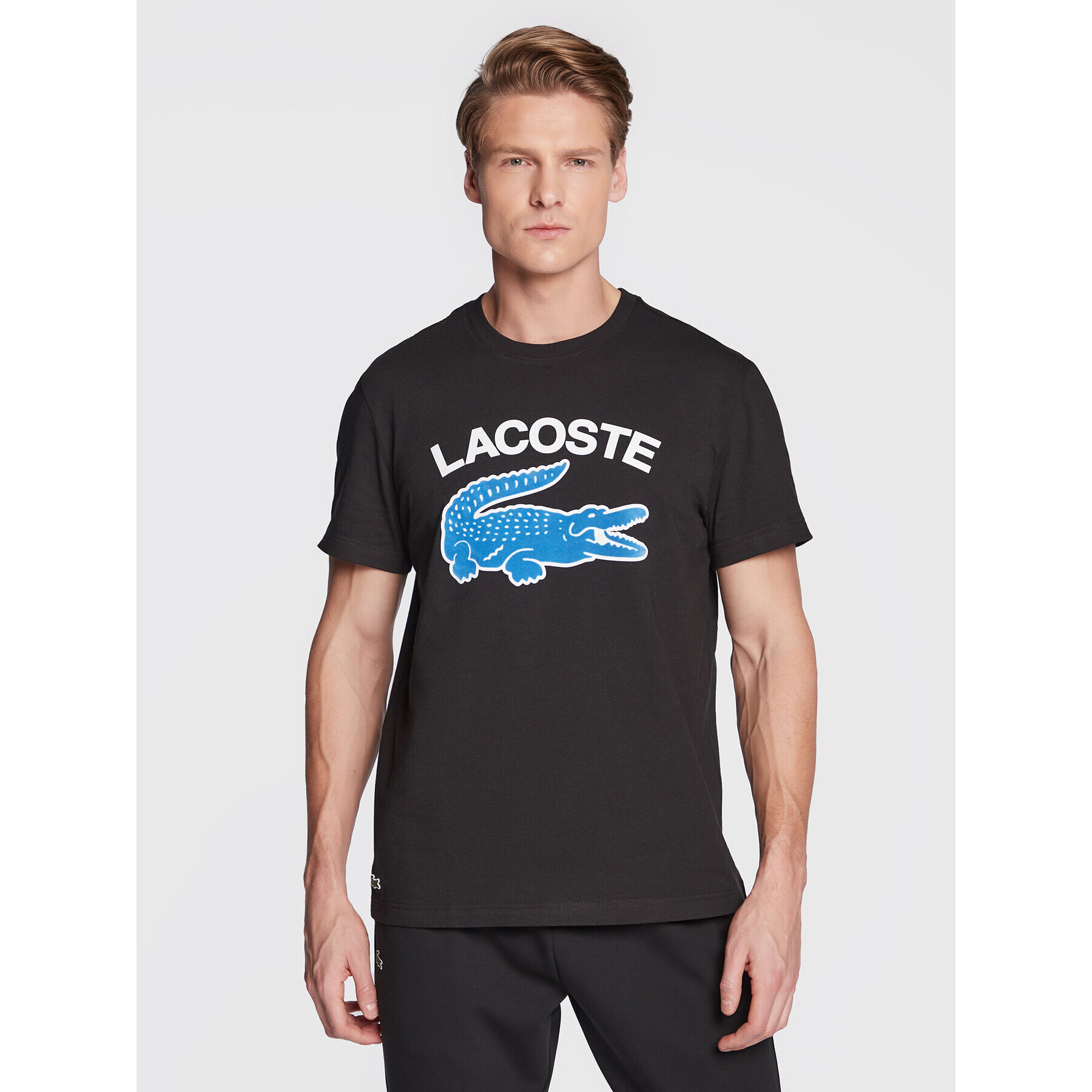 Lacoste Тишърт TH9681 Черен Regular Fit - Pepit.bg