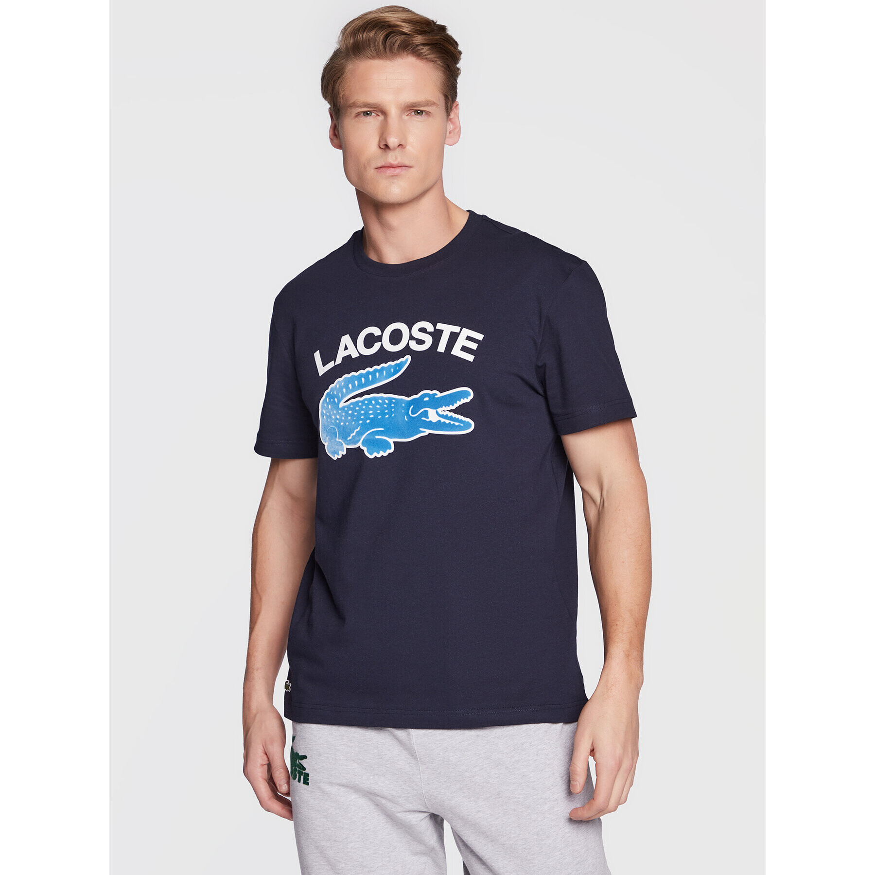 Lacoste Тишърт TH9681 Тъмносин Regular Fit - Pepit.bg