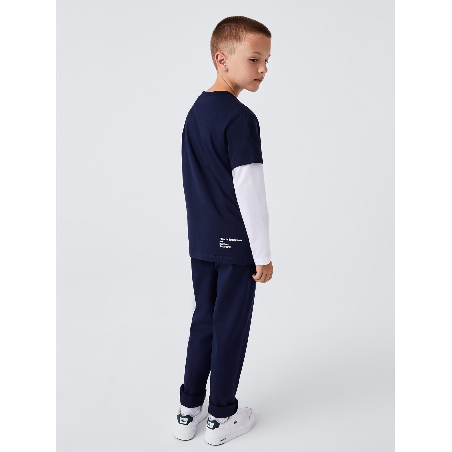 Lacoste Тишърт TJ0641 Бял Regular Fit - Pepit.bg