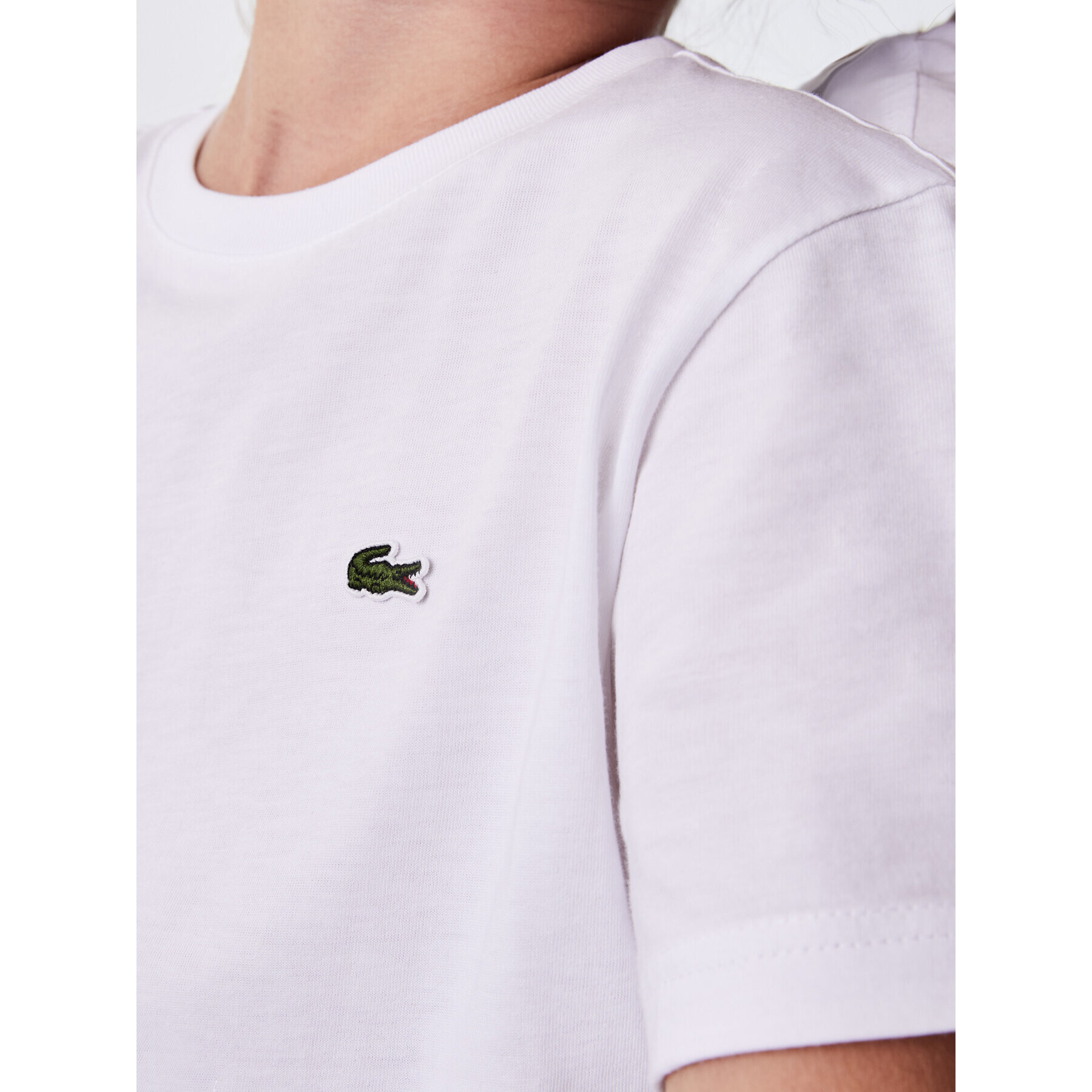 Lacoste Тишърт TJ1442 Бял Regular Fit - Pepit.bg