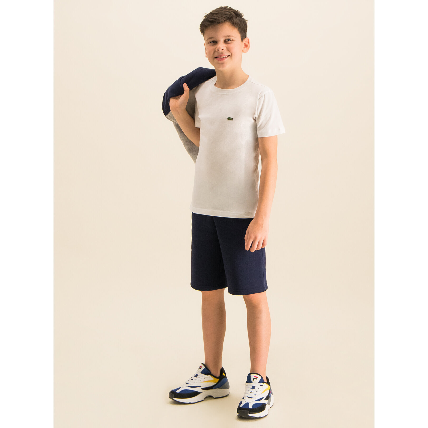 Lacoste Тишърт TJ1442 Бял Regular Fit - Pepit.bg