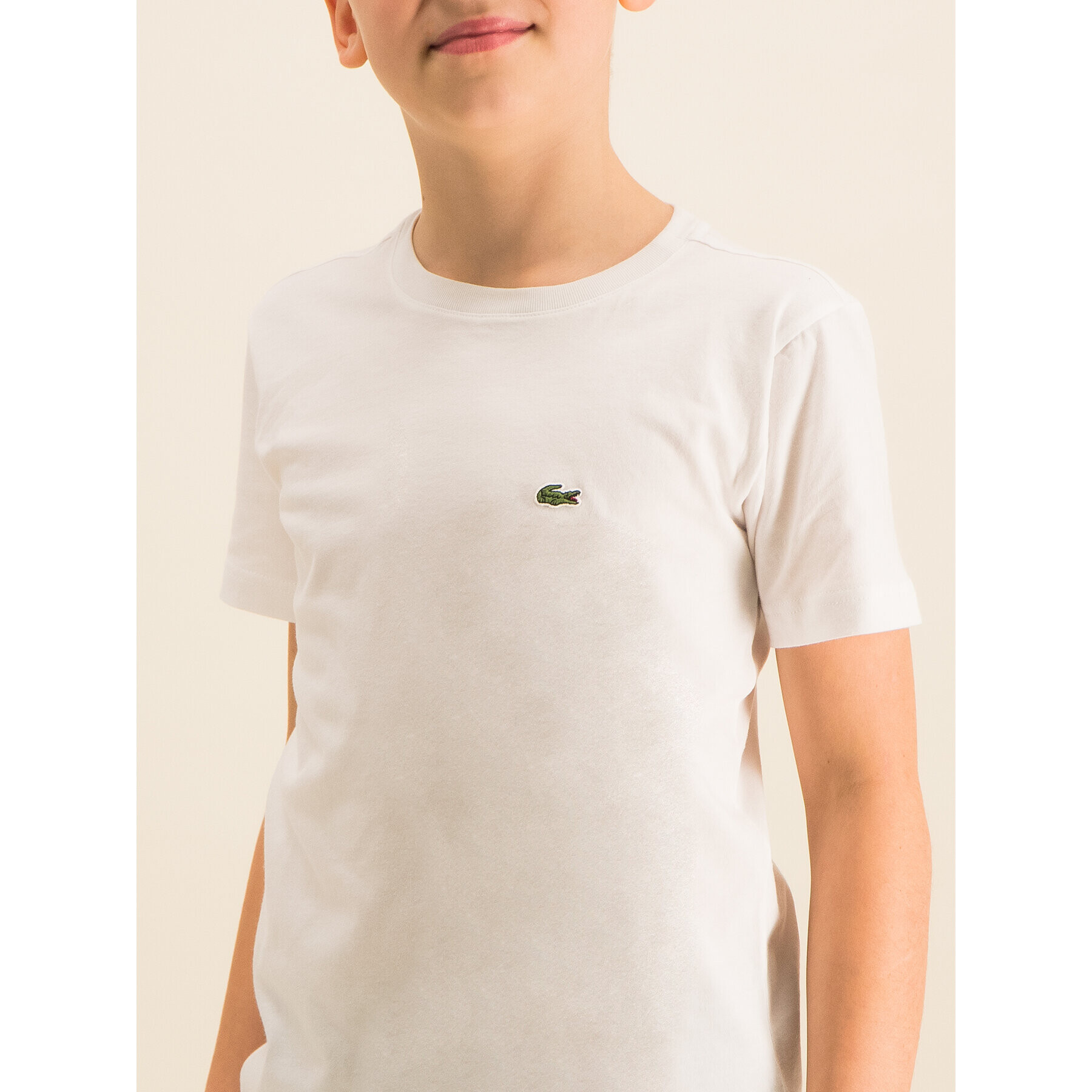 Lacoste Тишърт TJ1442 Бял Regular Fit - Pepit.bg