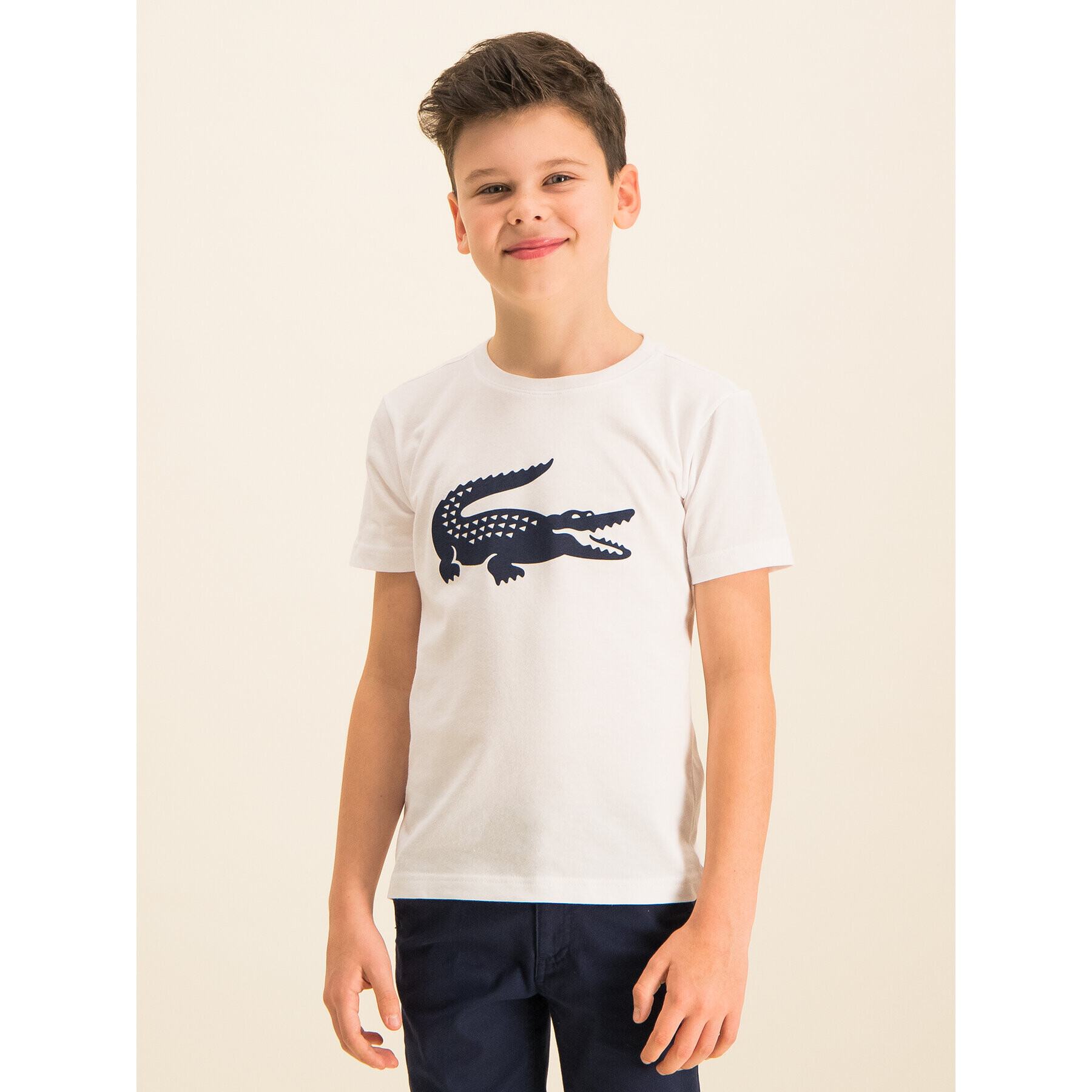 Lacoste Тишърт TJ2910 Бял Regular Fit - Pepit.bg