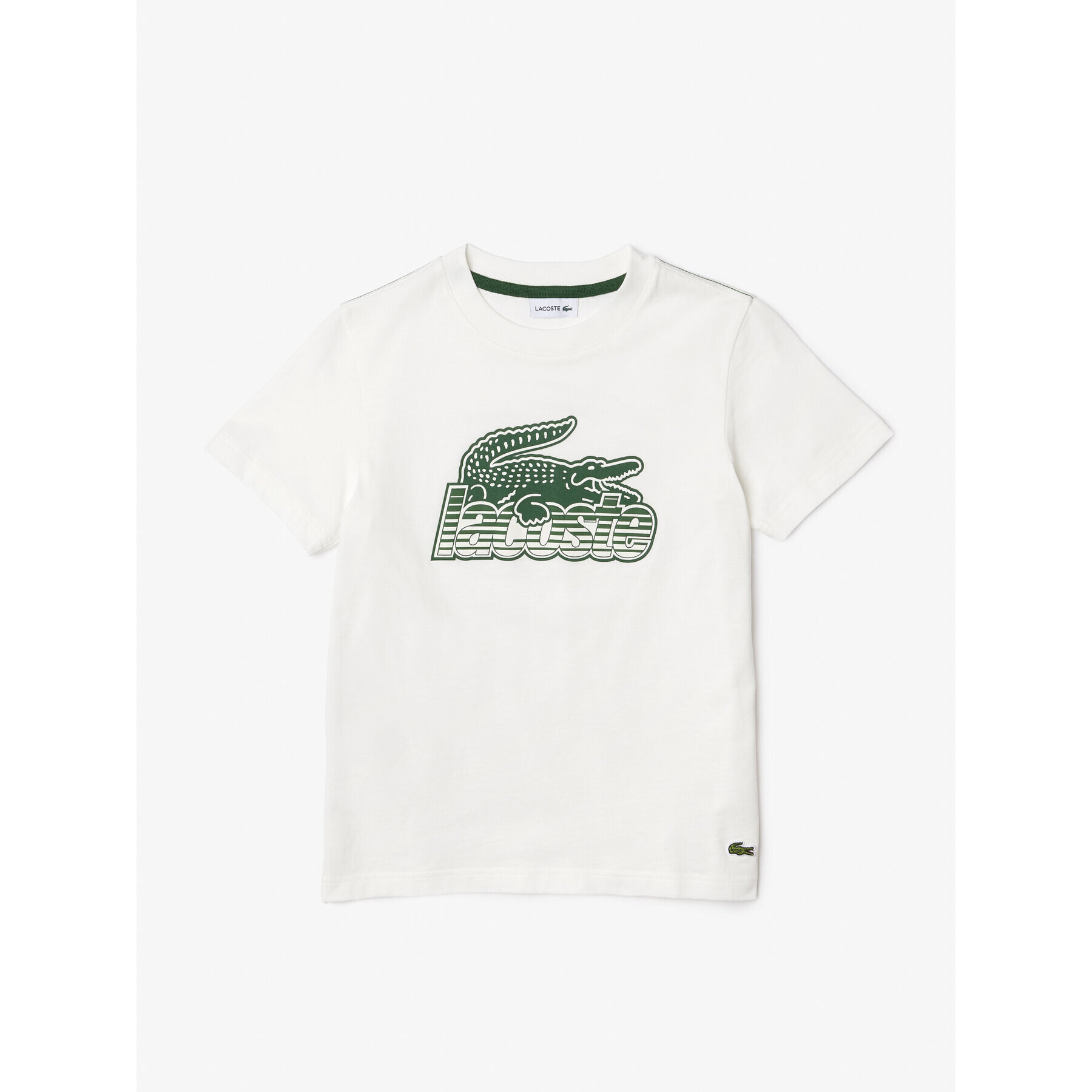 Lacoste Тишърт TJ5328 Екрю Regular Fit - Pepit.bg