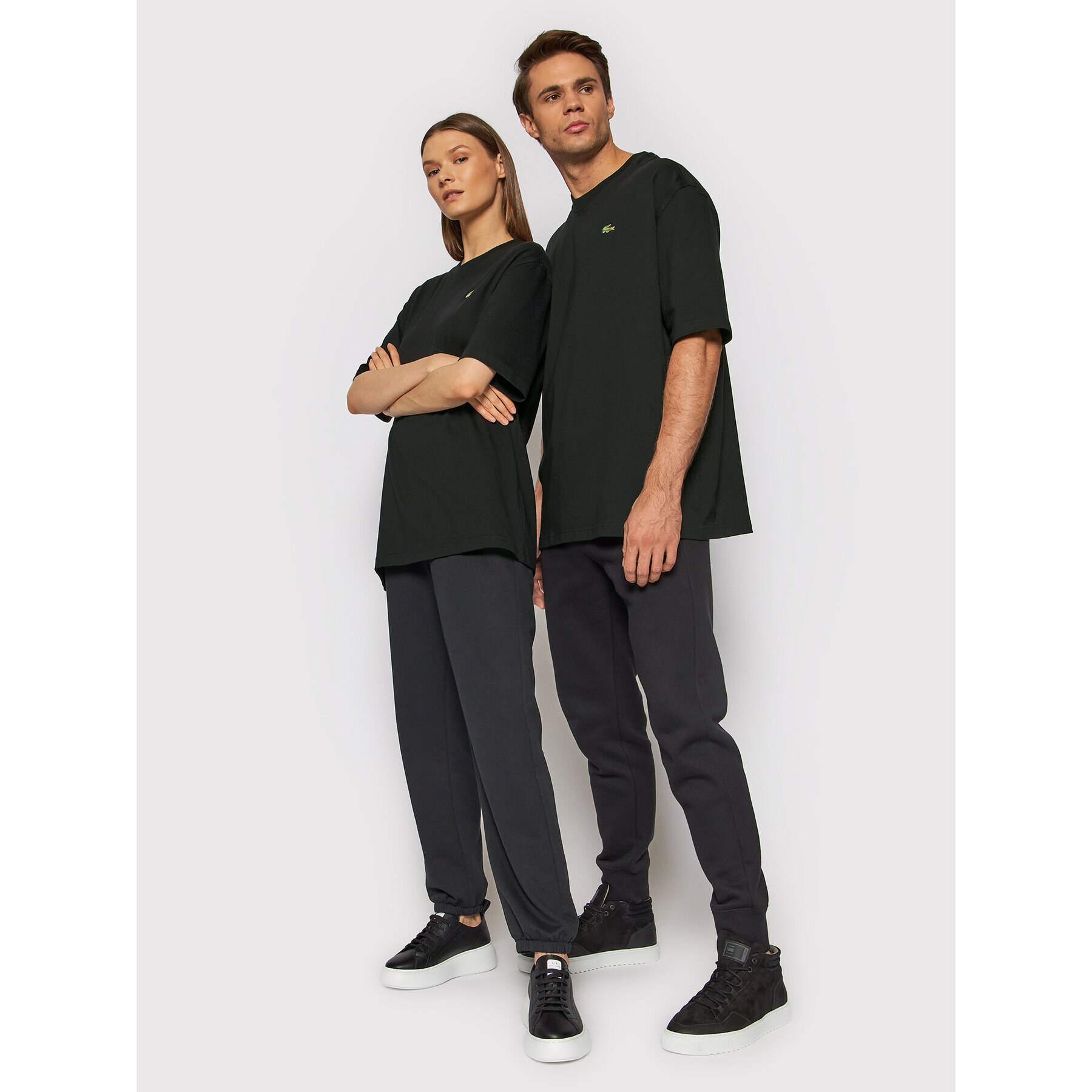 Lacoste Тишърт Unisex TH9162 Черен Loose Fit - Pepit.bg