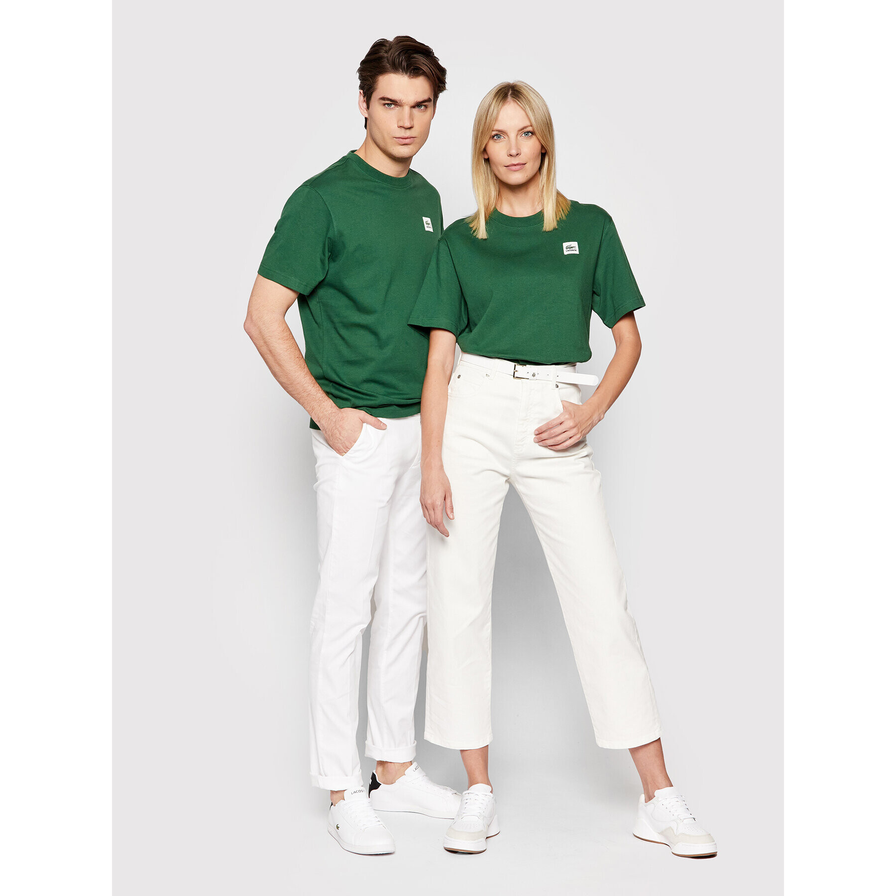 Lacoste Тишърт Unisex TH9163 Зелен Regular Fit - Pepit.bg