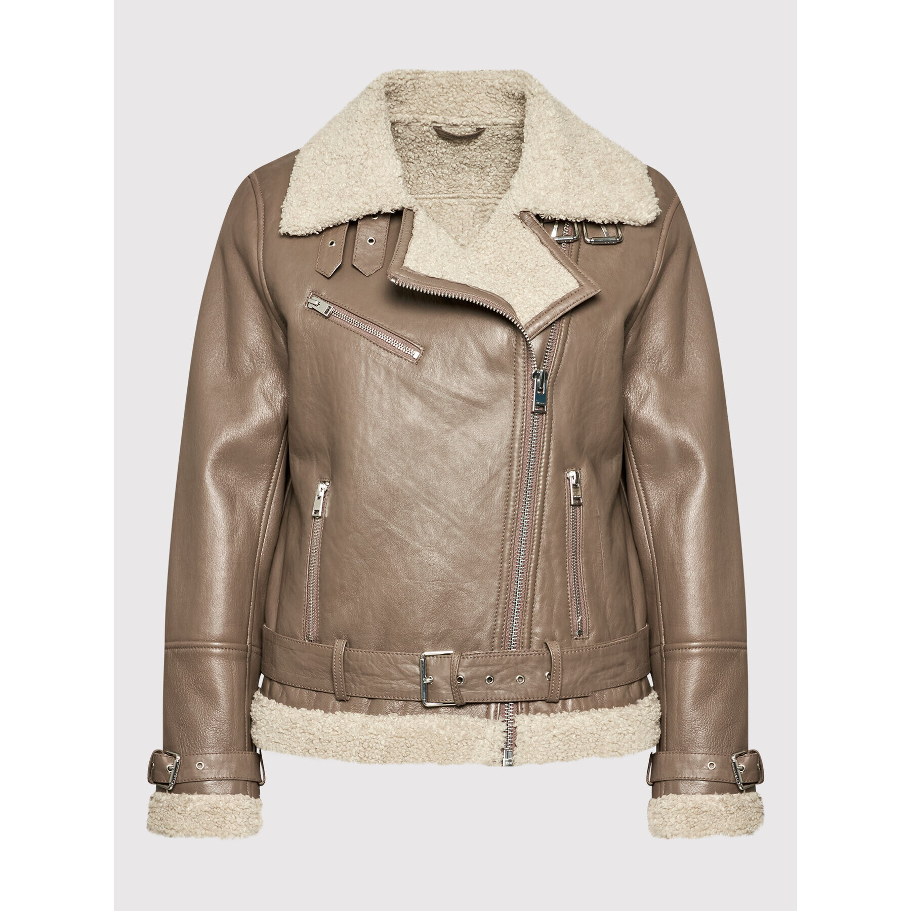 LaMarque Кожено яке Zoe 21 Кафяв Regular Fit - Pepit.bg