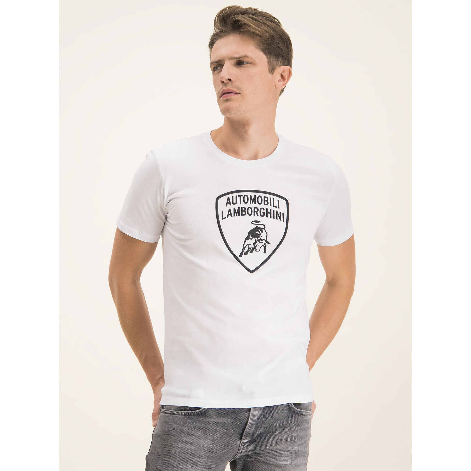 Lamborghini Тишърт B3XUB7G1 Бял Regular Fit - Pepit.bg