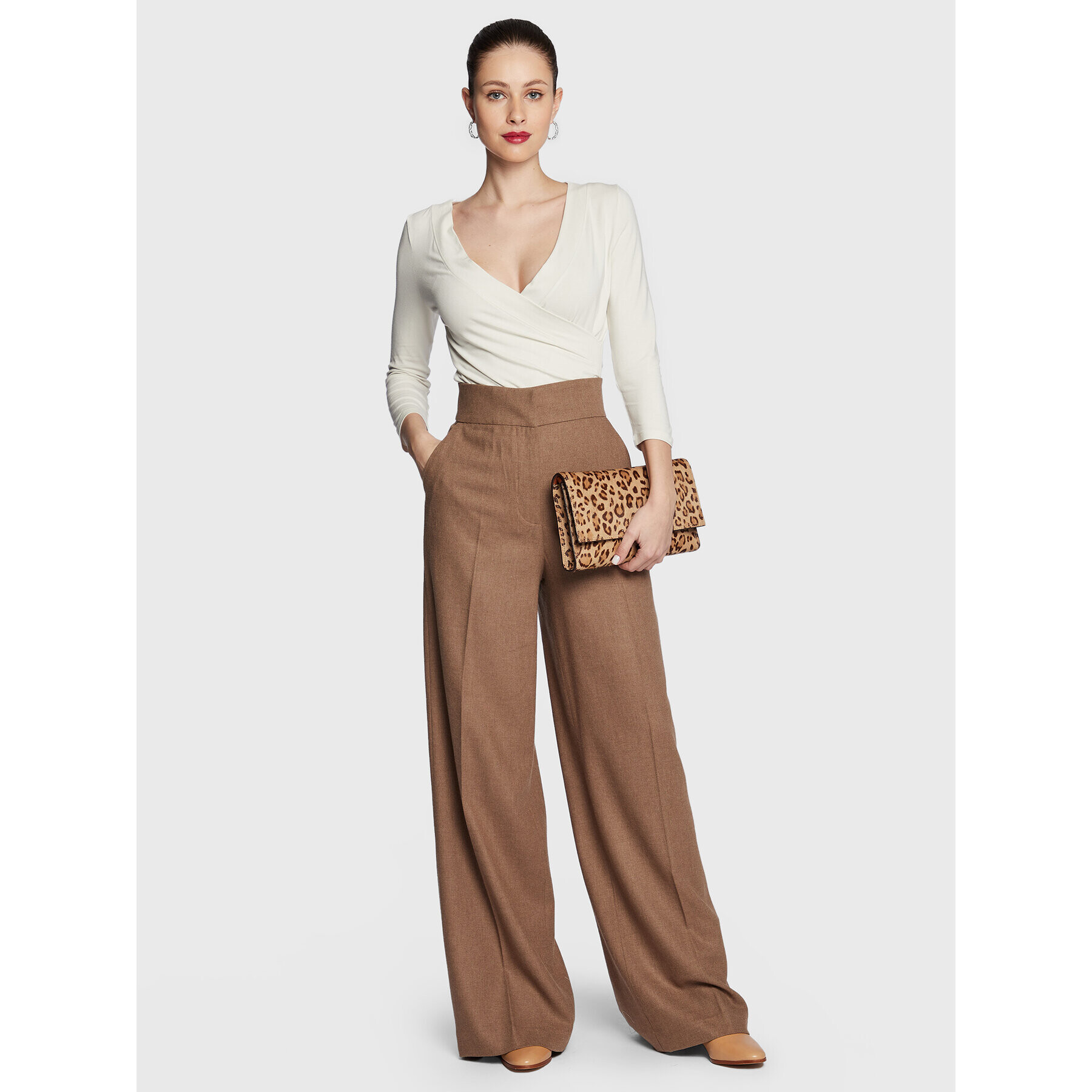 Lauren Ralph Lauren Блуза 200824366 Бял Slim Fit - Pepit.bg
