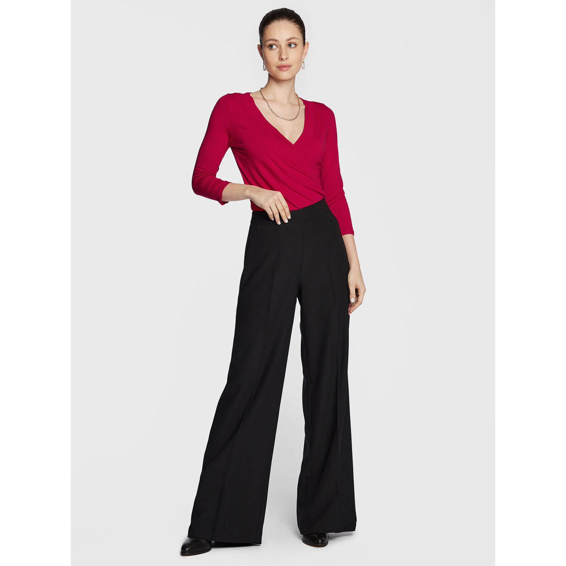 Lauren Ralph Lauren Блуза 200824366 Червен Slim Fit - Pepit.bg