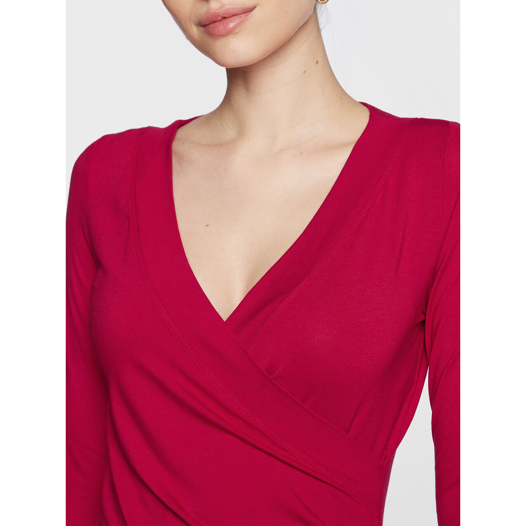 Lauren Ralph Lauren Блуза 200824366 Червен Slim Fit - Pepit.bg