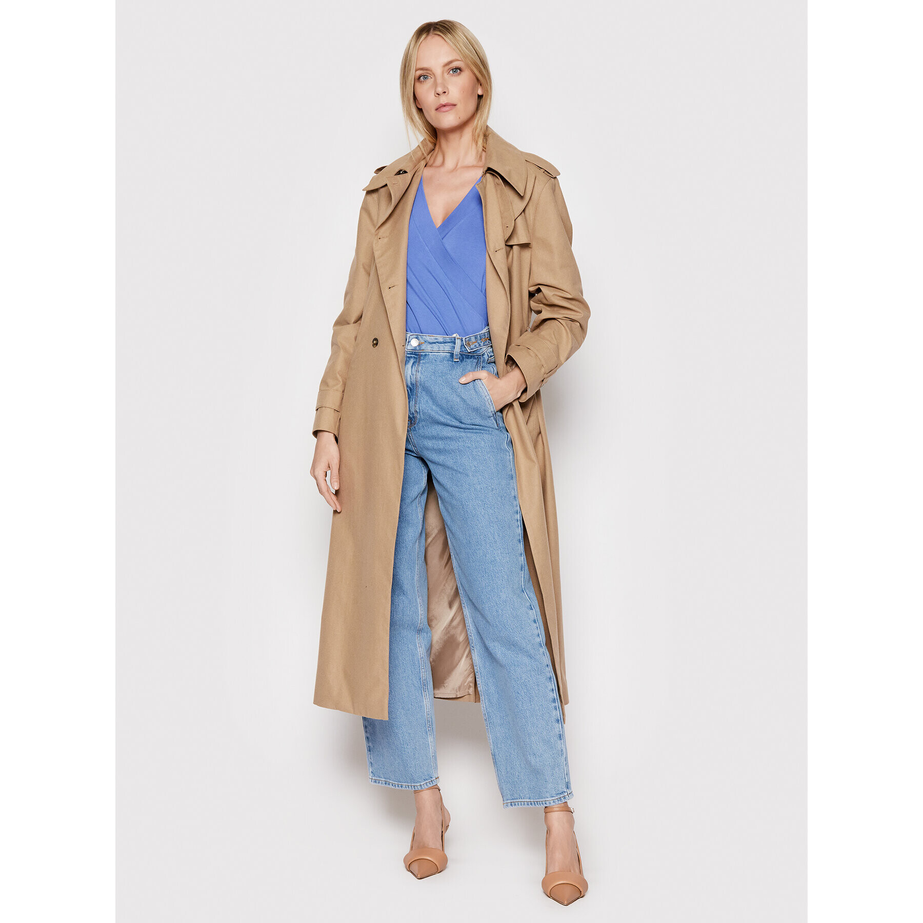 Lauren Ralph Lauren Блуза 200831571005 Син Slim Fit - Pepit.bg