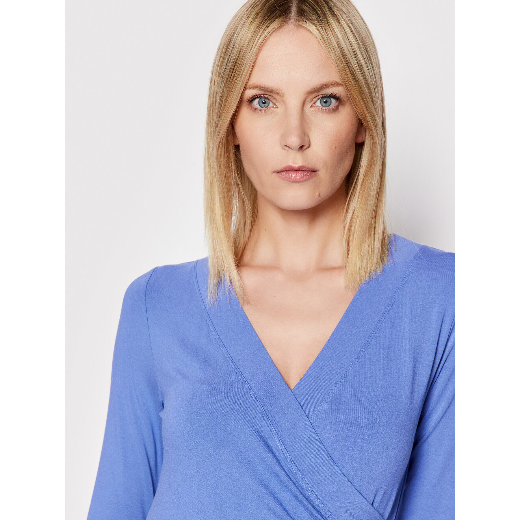 Lauren Ralph Lauren Блуза 200831571005 Син Slim Fit - Pepit.bg
