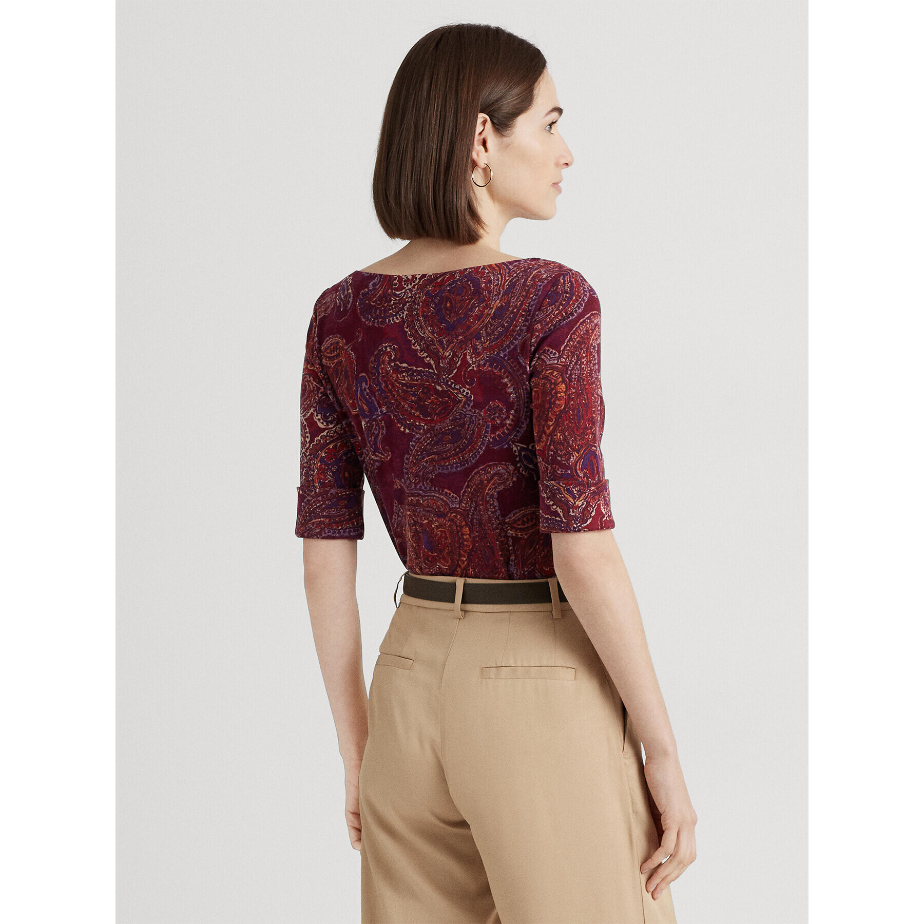 Lauren Ralph Lauren Блуза 200915911001 Бордо Regular Fit - Pepit.bg