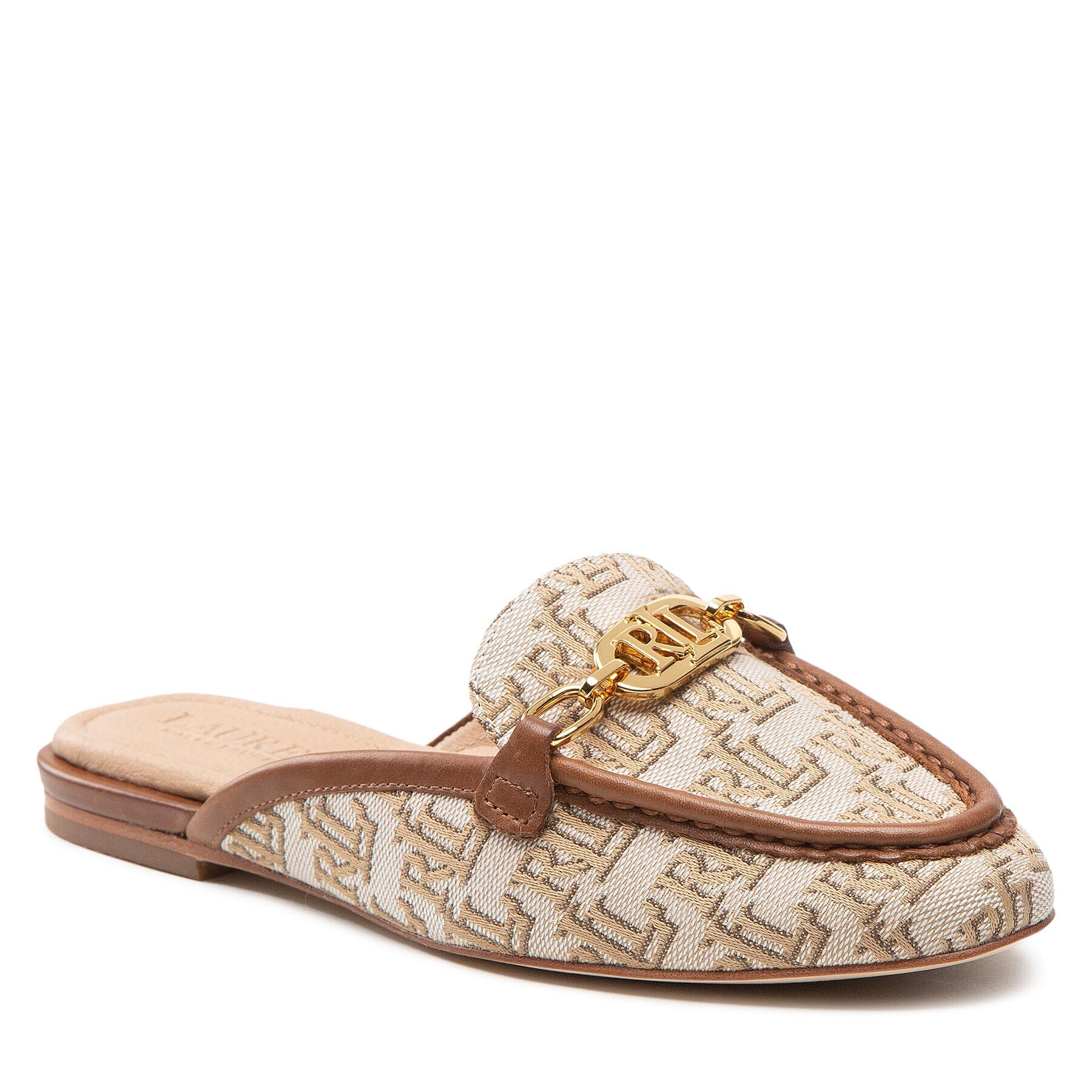 Lauren Ralph Lauren Чехли Averi Mule 2 802871267002 Бежов - Pepit.bg