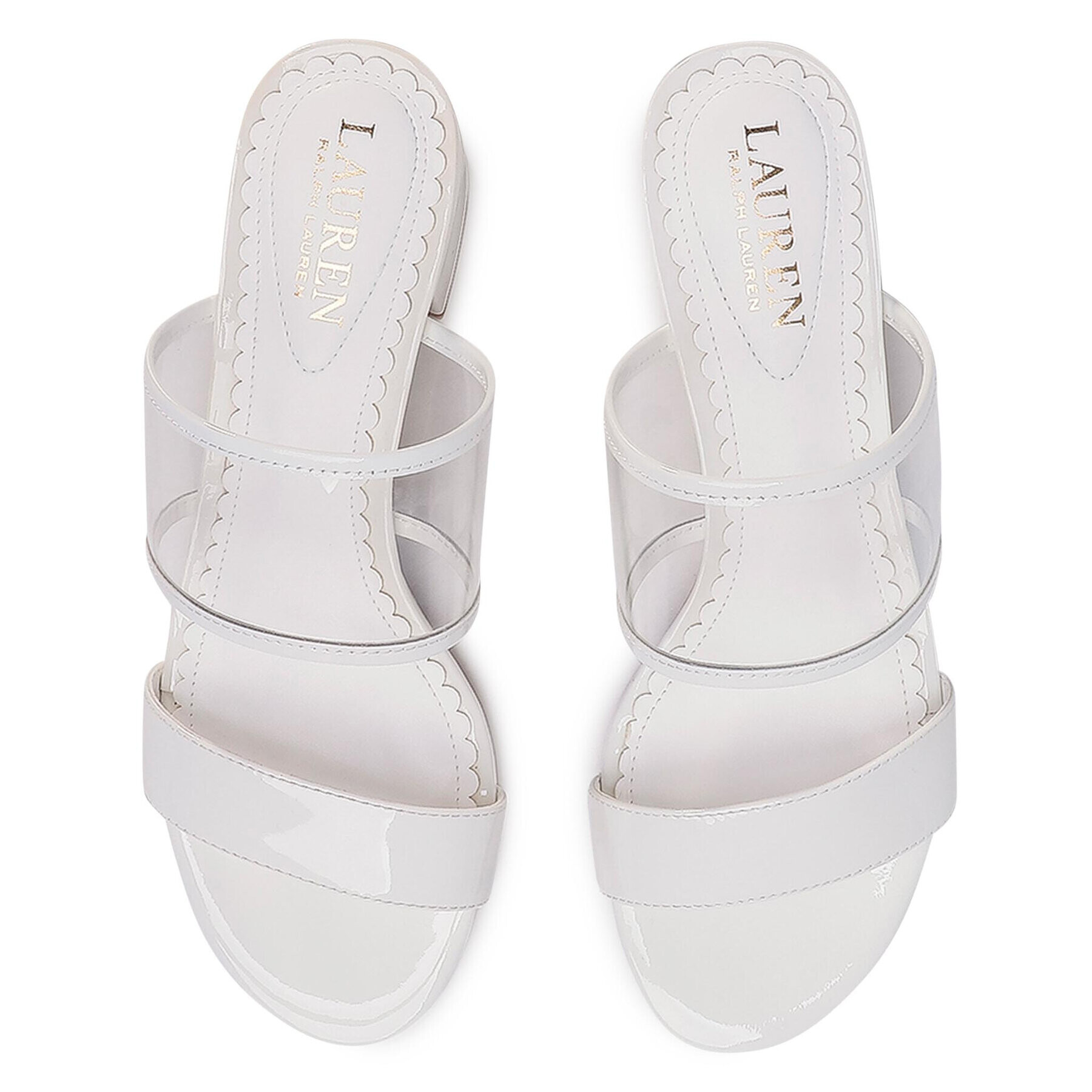 Lauren Ralph Lauren Чехли Whitni 802784394003 Бял - Pepit.bg