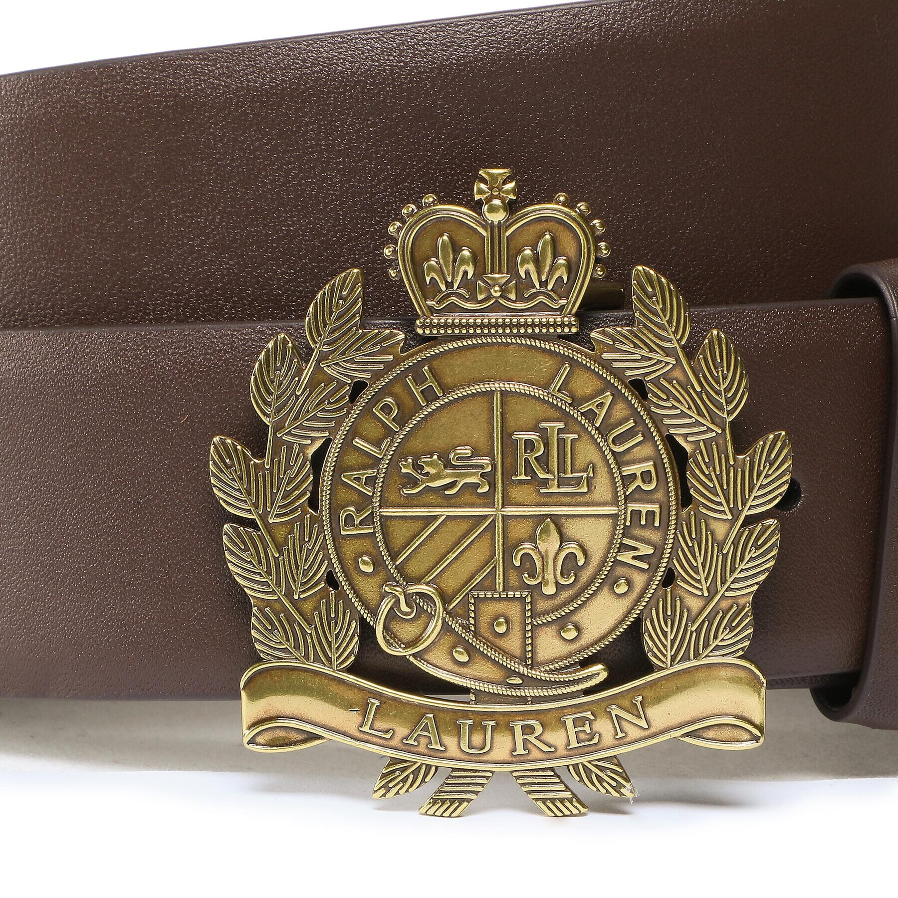 Lauren Ralph Lauren Дамски колан Crest Belt 412883719001 Кафяв - Pepit.bg