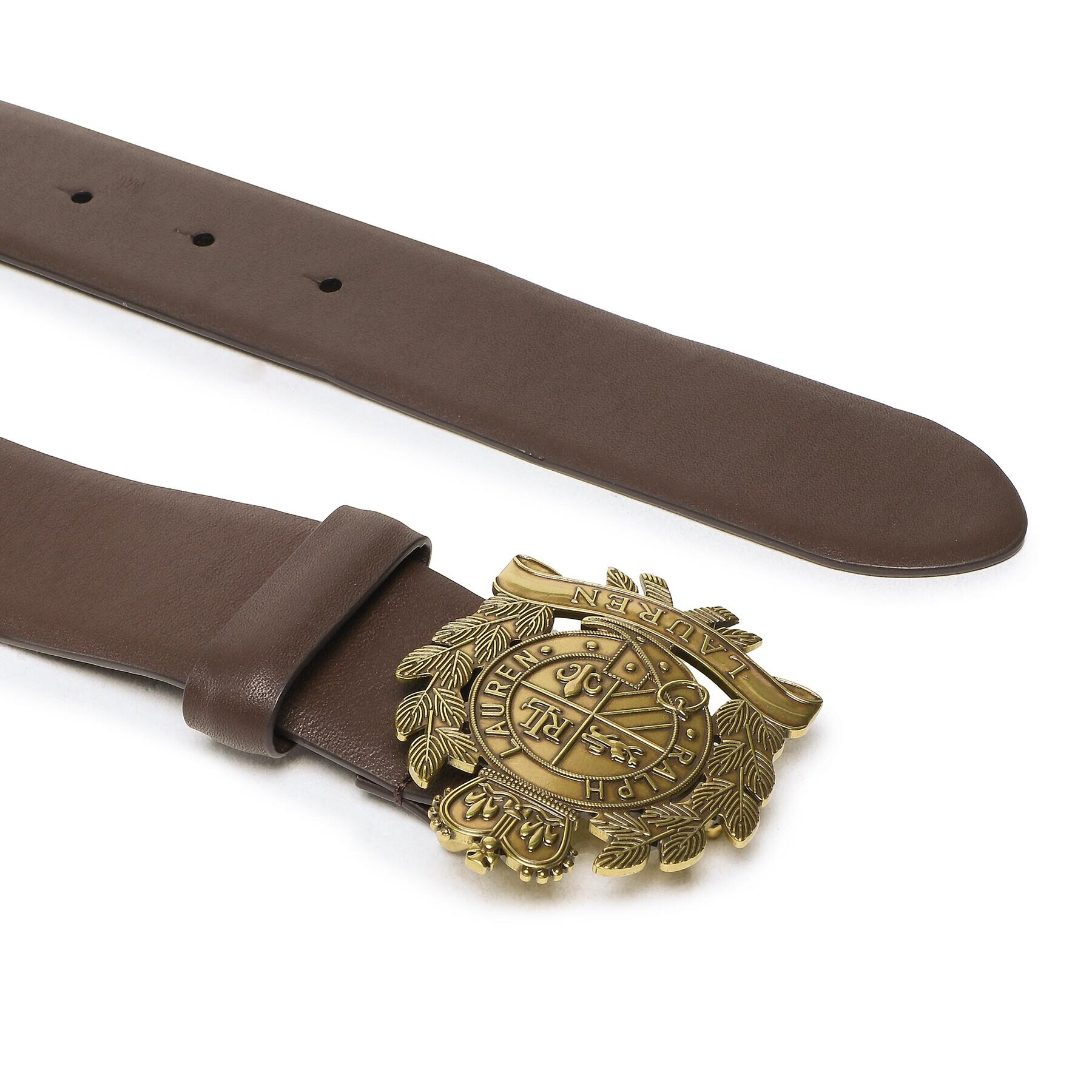 Lauren Ralph Lauren Дамски колан Crest Belt 412883719001 Кафяв - Pepit.bg