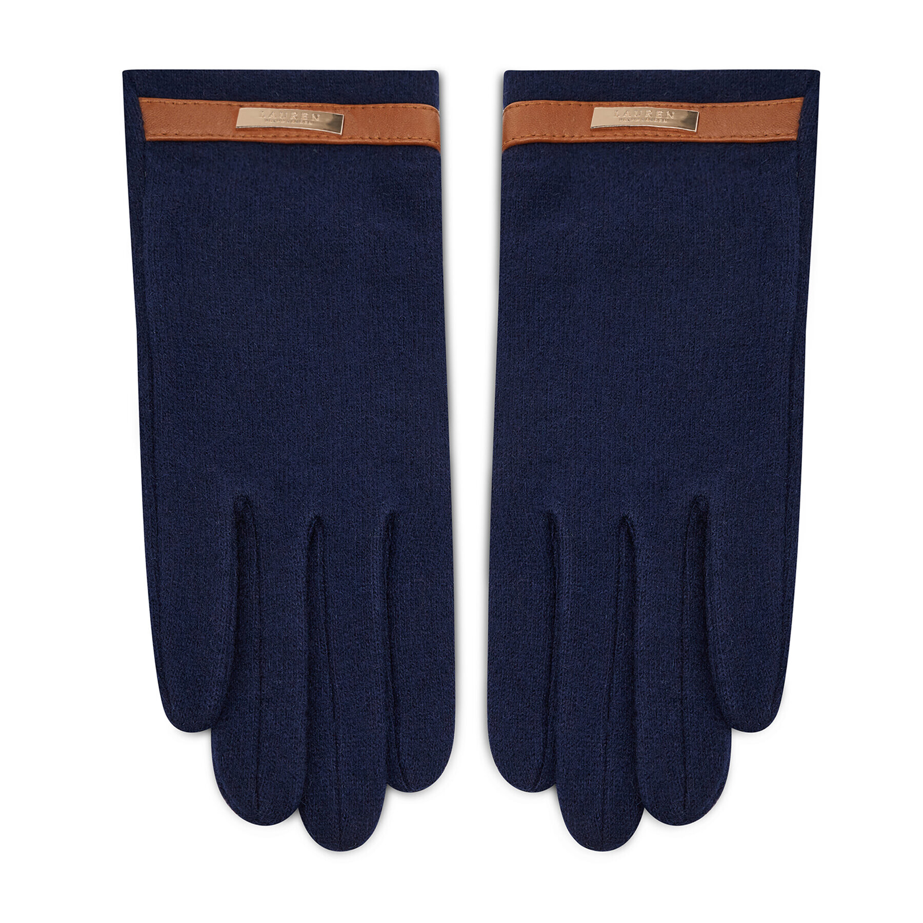 Lauren Ralph Lauren Дамски ръкавици Belted Knit Glove 454855043004 Тъмносин - Pepit.bg