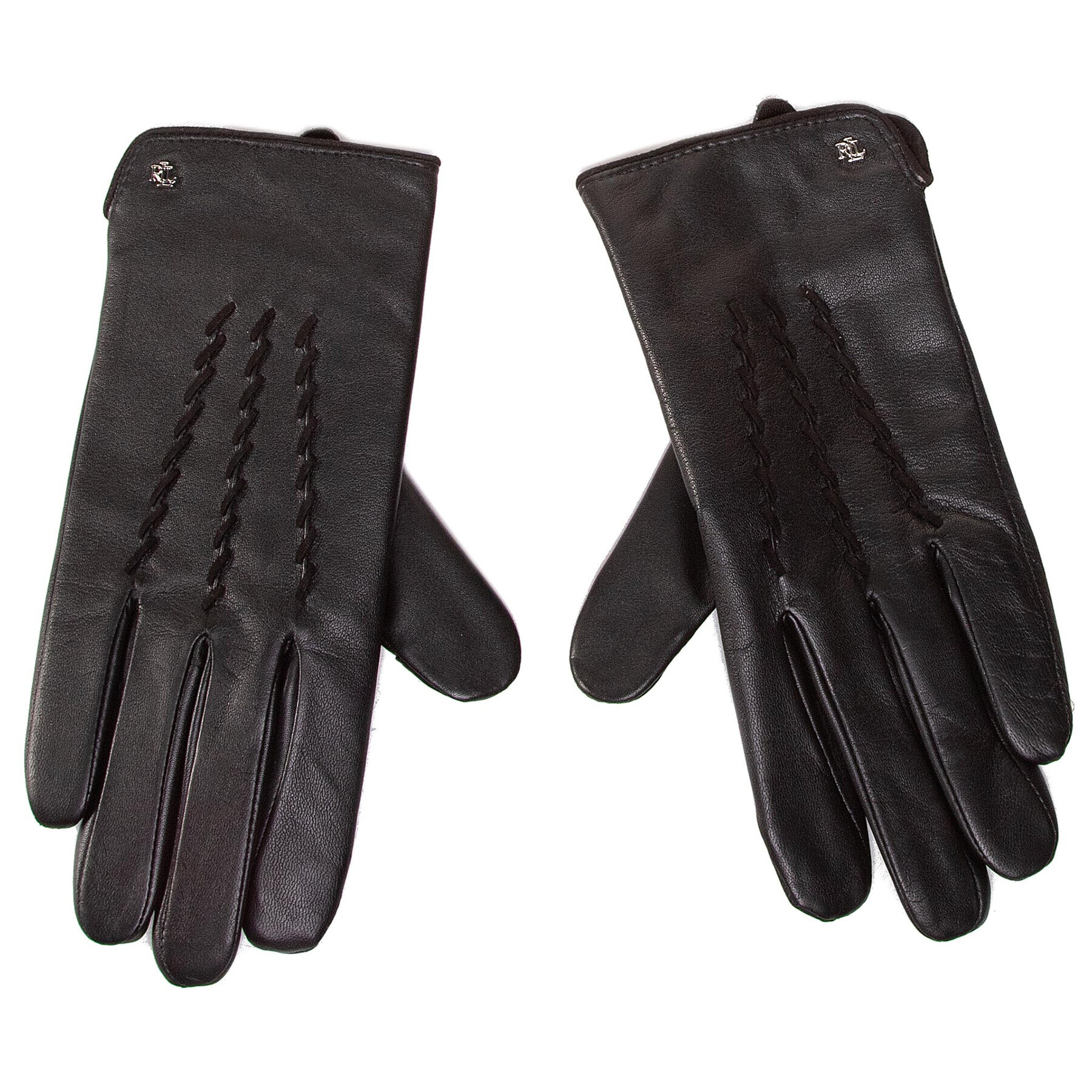 Lauren Ralph Lauren Дамски ръкавици Lth Whipstitch Glove 454822999001 Черен - Pepit.bg