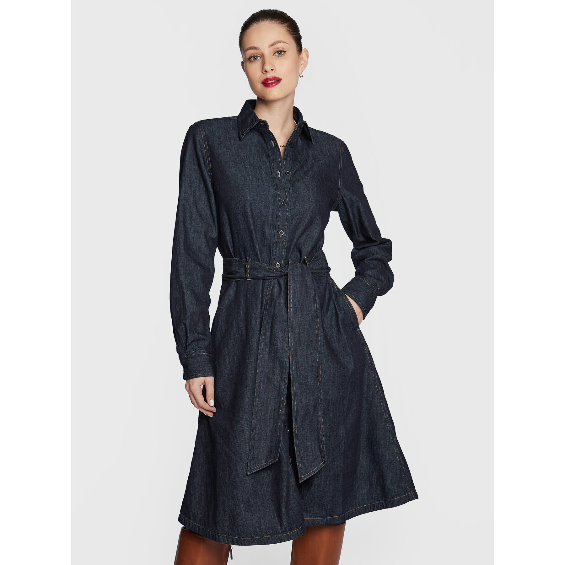 Lauren Ralph Lauren Дънкова рокля 200773734 Син Regular Fit - Pepit.bg
