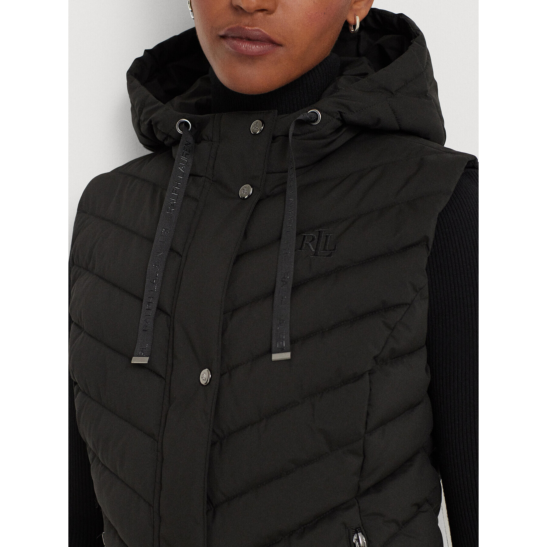 Lauren Ralph Lauren Елек 297918618001 Черен Regular Fit - Pepit.bg