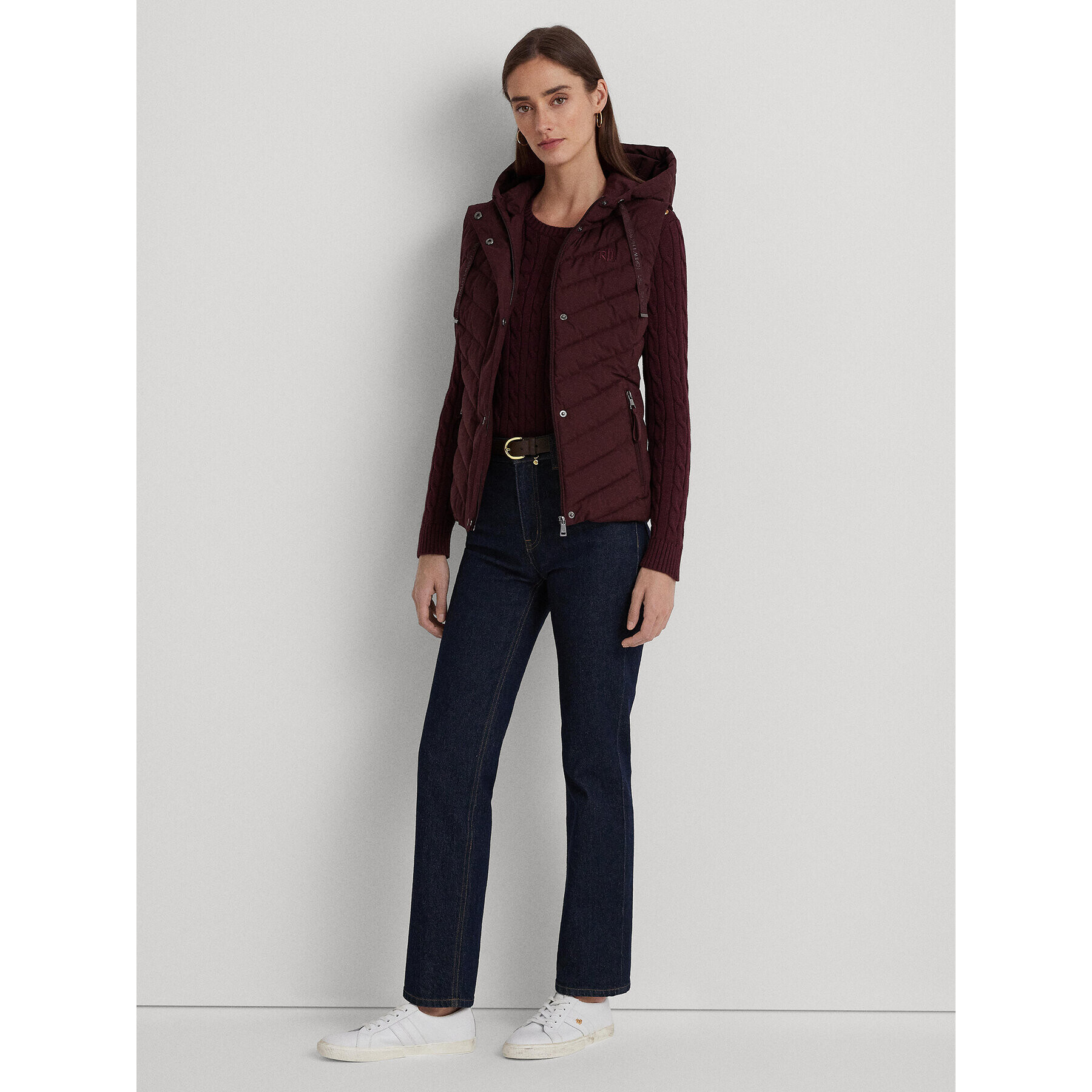 Lauren Ralph Lauren Елек 297918618002 Бордо Regular Fit - Pepit.bg
