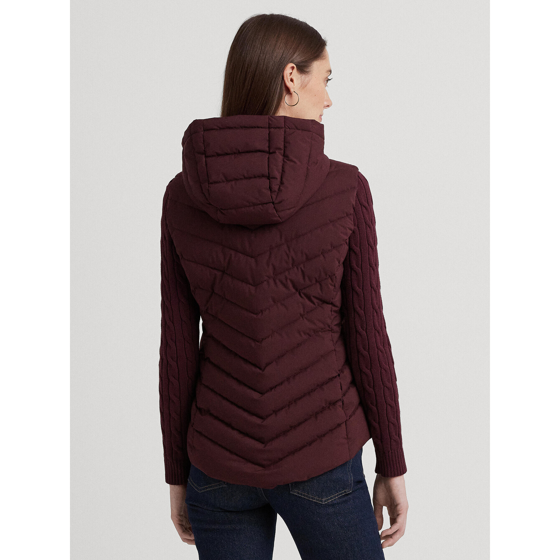 Lauren Ralph Lauren Елек 297918618002 Бордо Regular Fit - Pepit.bg