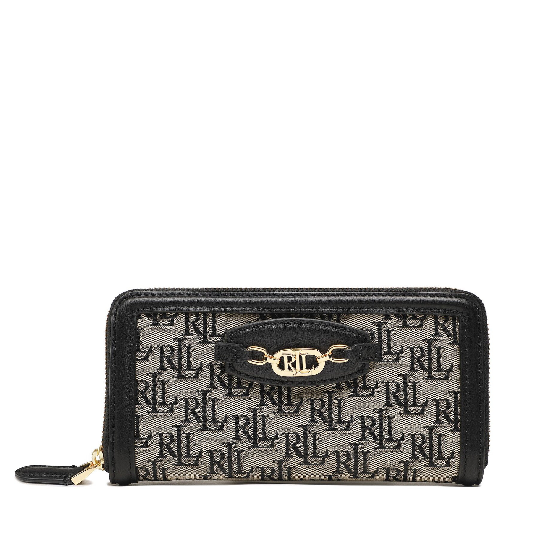 Lauren Ralph Lauren Голям дамски портфейл Ovl Zip Cont 432872649002 Черен - Pepit.bg