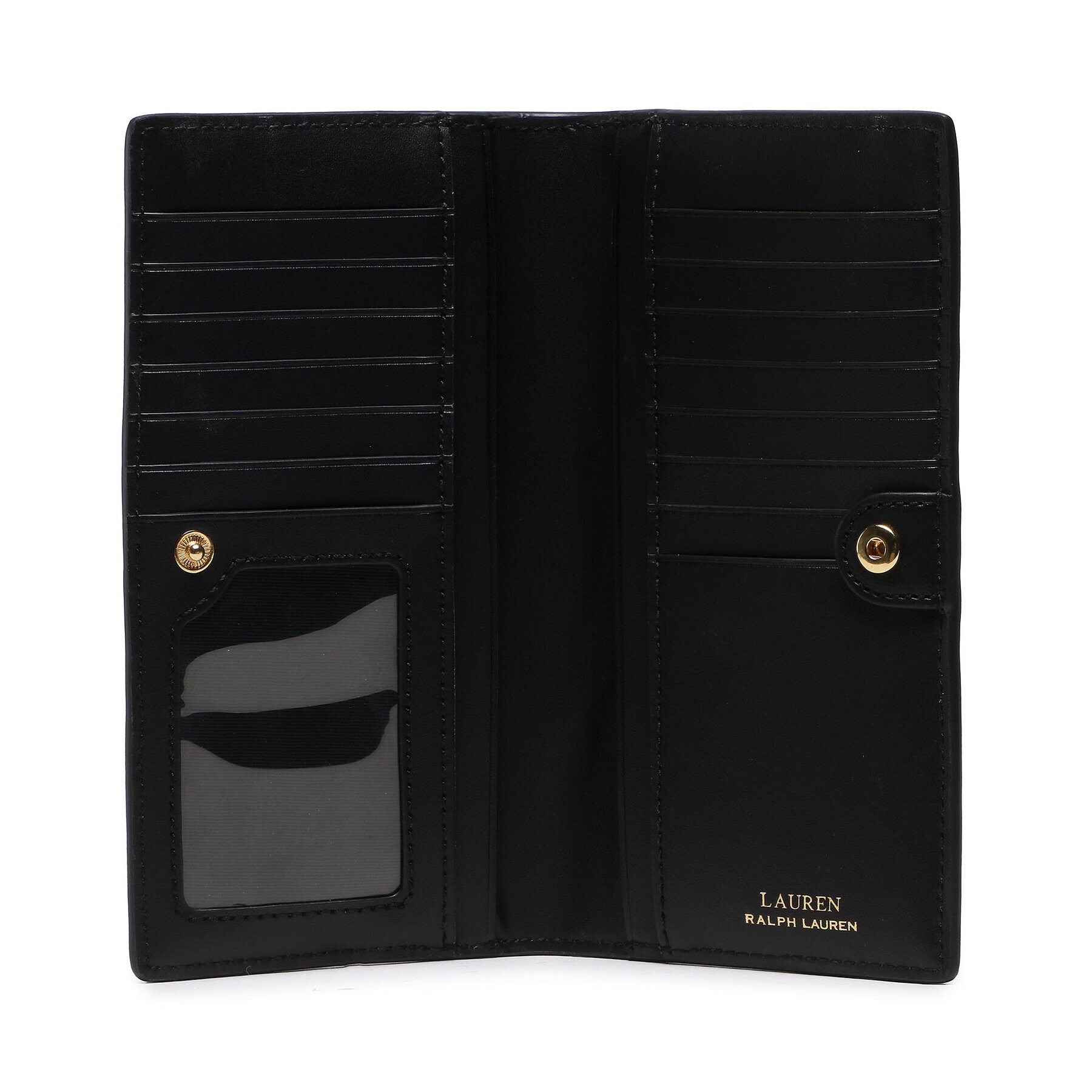 Lauren Ralph Lauren Голям дамски портфейл Slim Wallet Wlt Med 432802917009 Черен - Pepit.bg