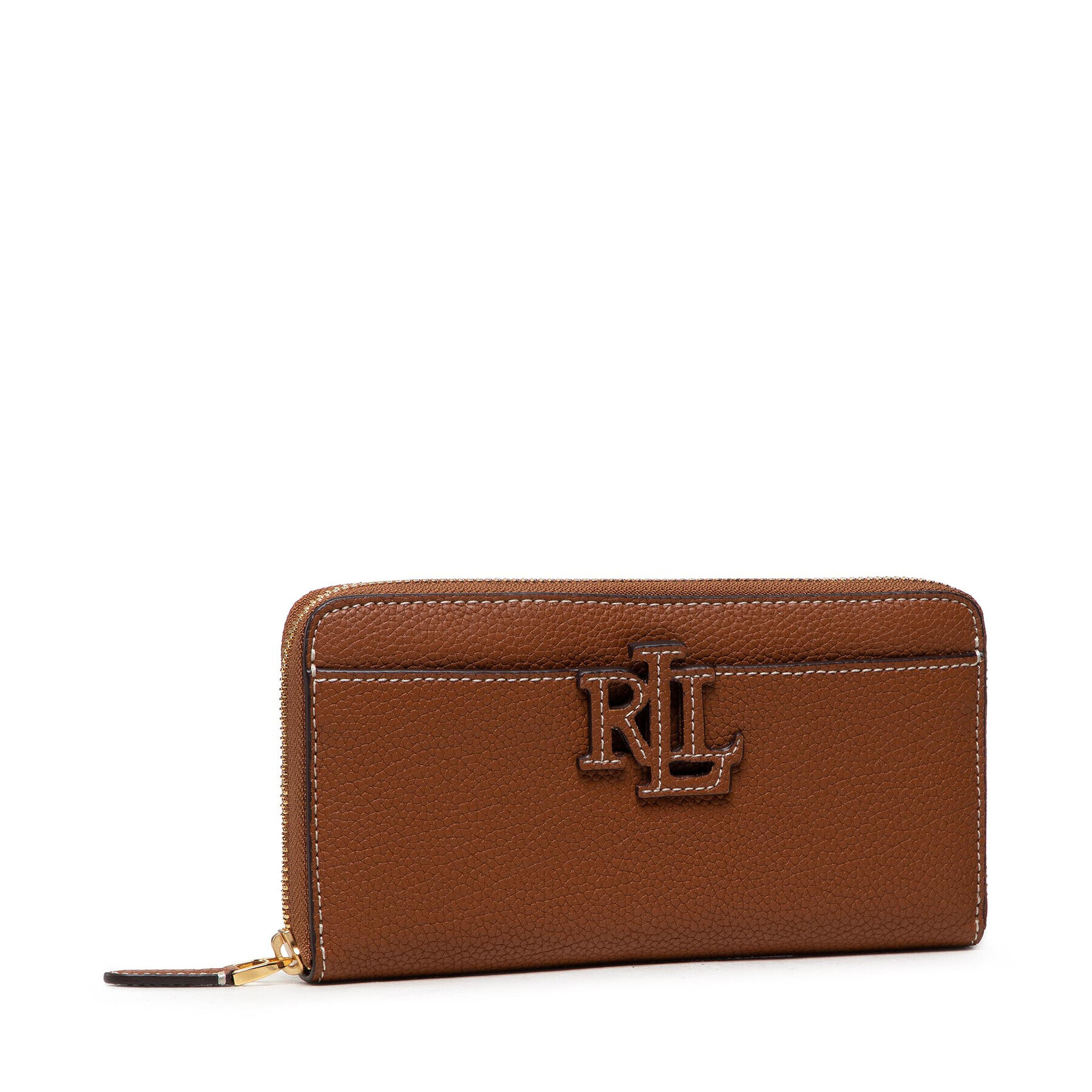 Lauren Ralph Lauren Голям дамски портфейл Logo Zip Cnt 432849587002 Кафяв - Pepit.bg