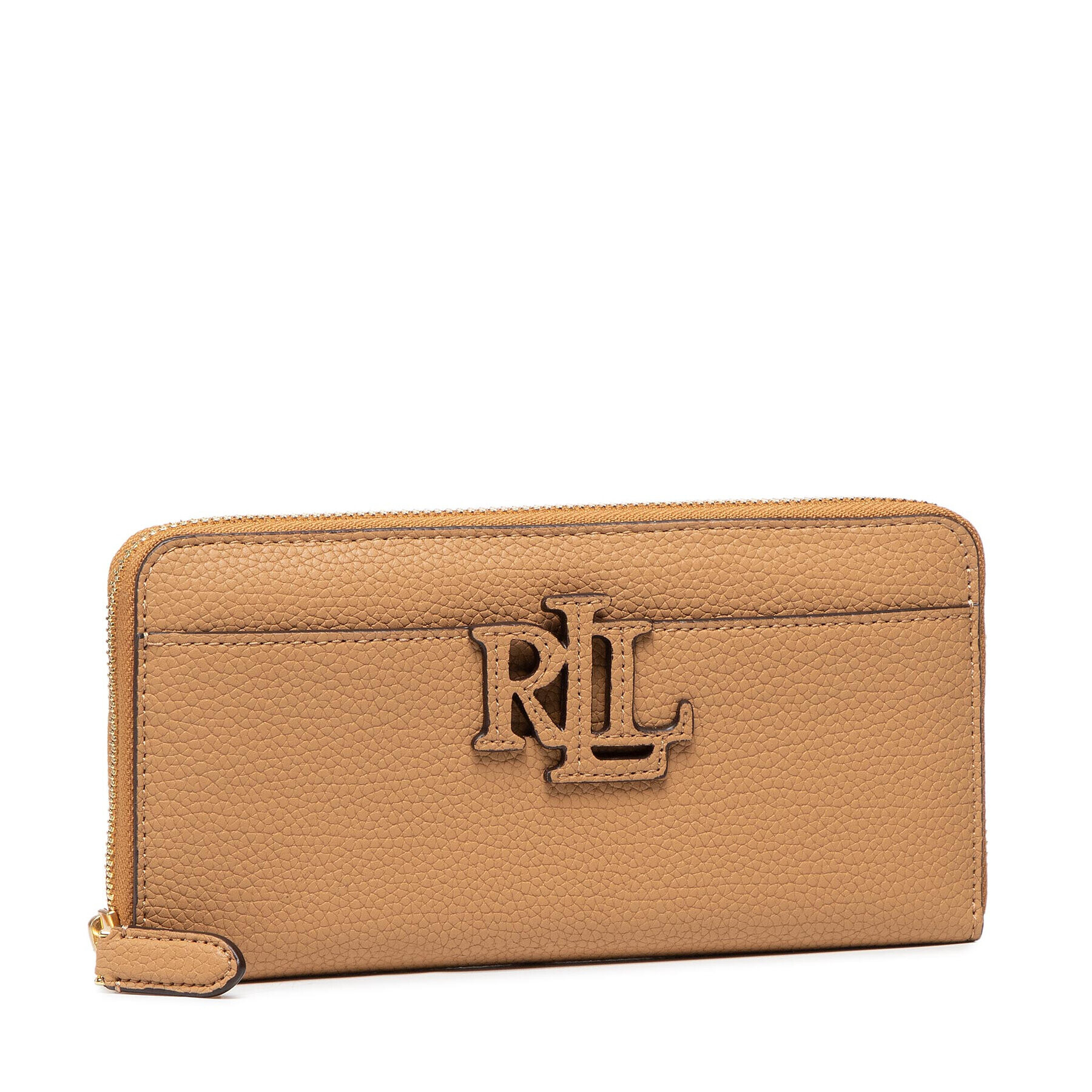 Lauren Ralph Lauren Голям дамски портфейл Logo Zip Cnt 432849587006 Кафяв - Pepit.bg