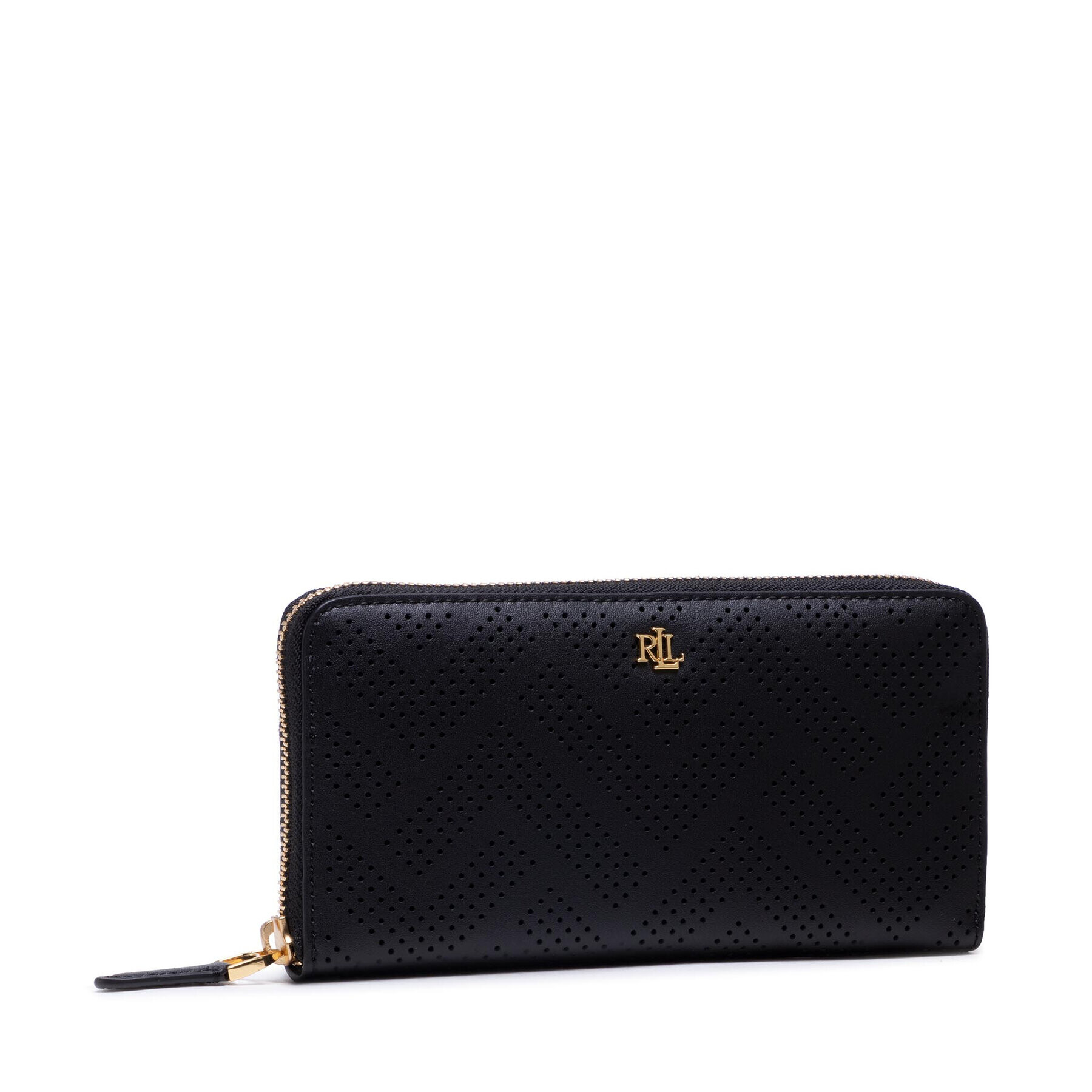 Lauren Ralph Lauren Голям дамски портфейл Zip Cont Wlt 432824896001 Черен - Pepit.bg