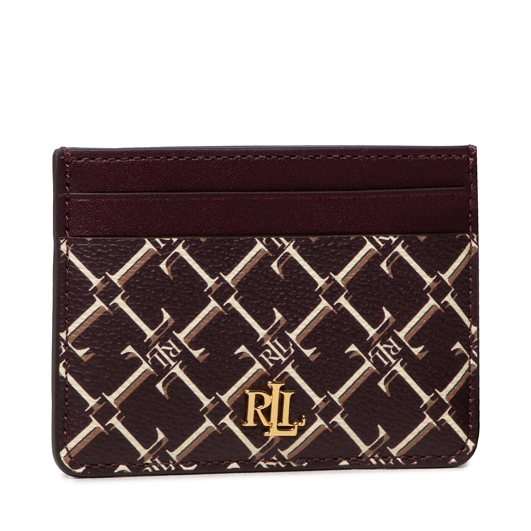 Lauren Ralph Lauren Калъф за кредитни карти Slim Card 432844387001 Бордо - Pepit.bg