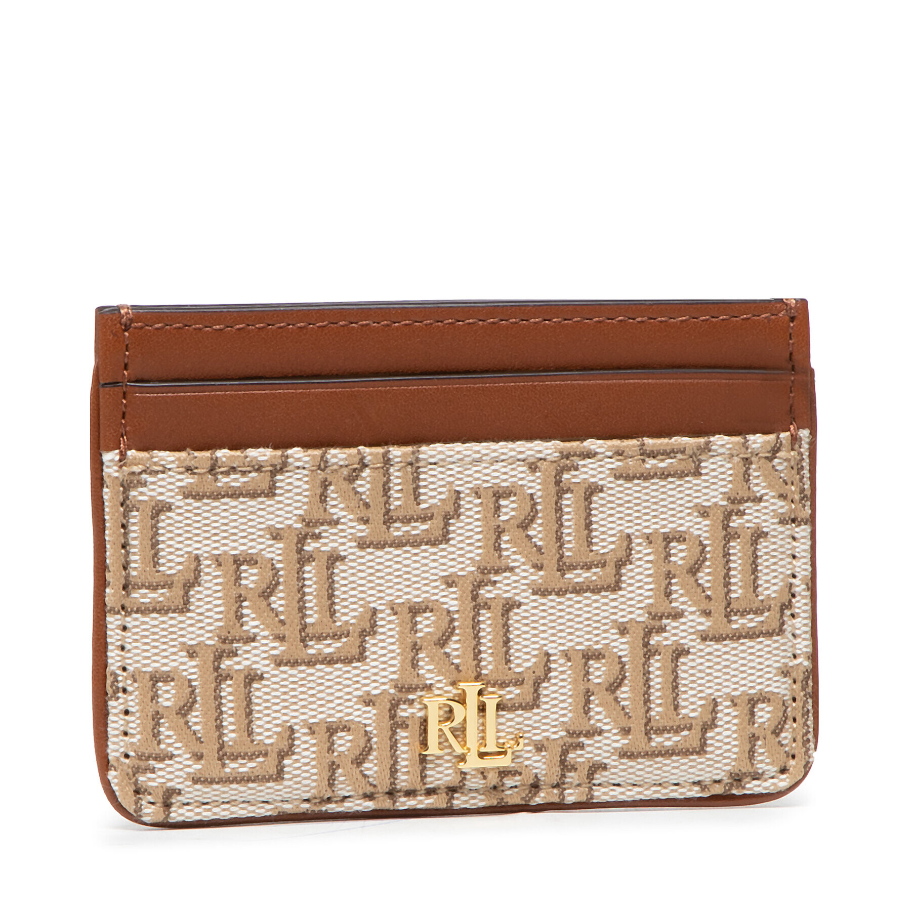 Lauren Ralph Lauren Калъф за кредитни карти Slim Card 432867169001 Бежов - Pepit.bg