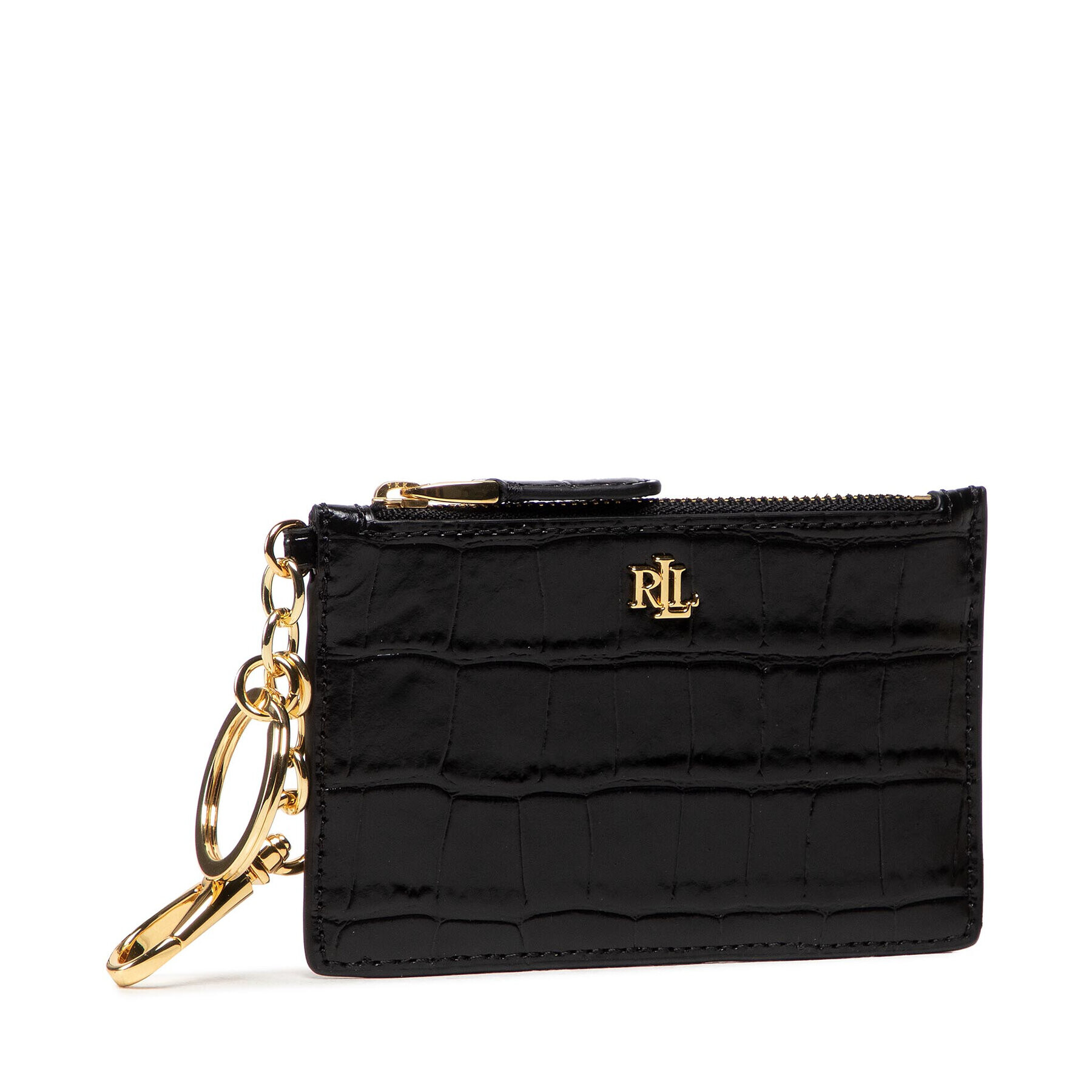 Lauren Ralph Lauren Калъф за кредитни карти Zip Card Cas 432810806007 Черен - Pepit.bg