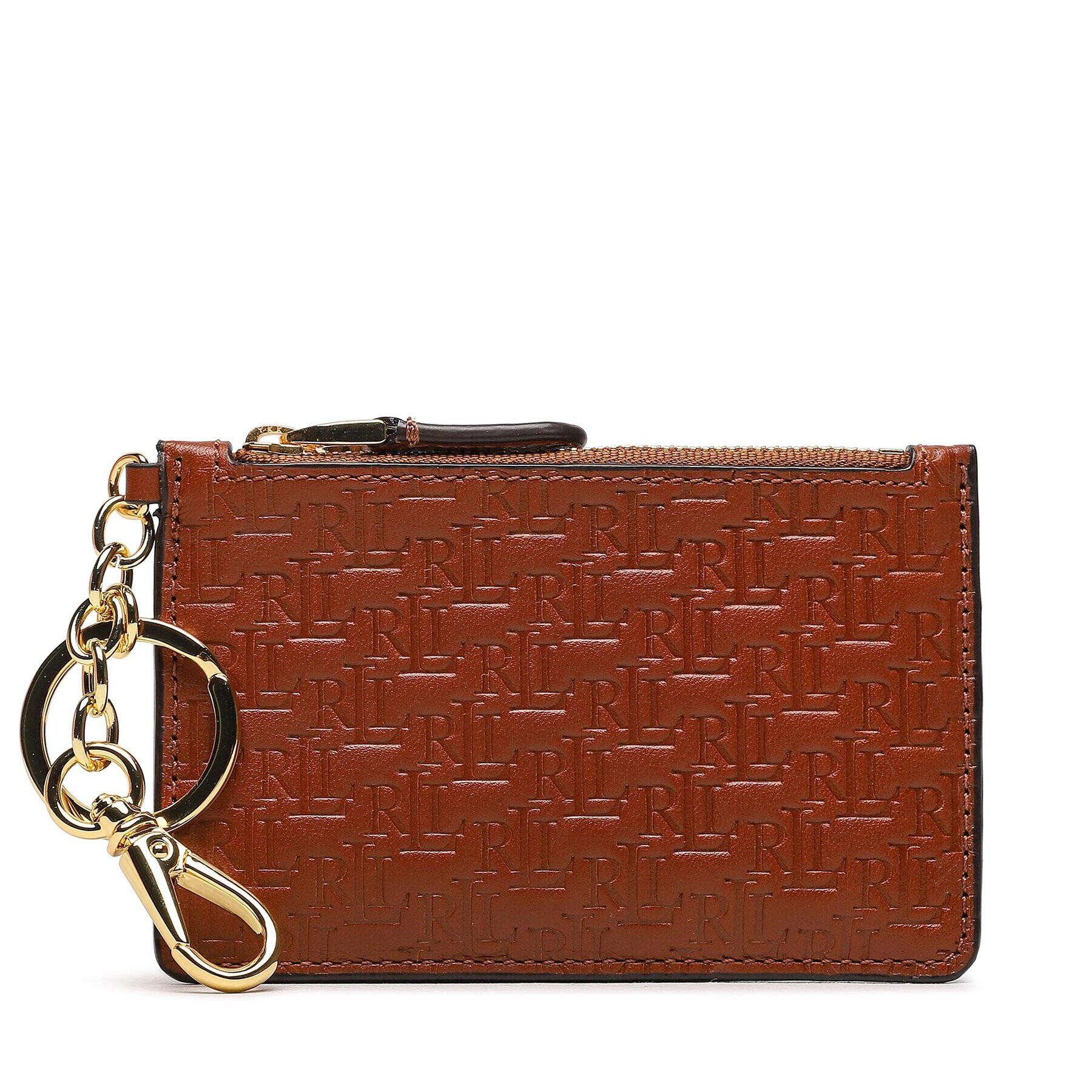 Lauren Ralph Lauren Калъф за кредитни карти Zip Card Cas 432883643007 Кафяв - Pepit.bg