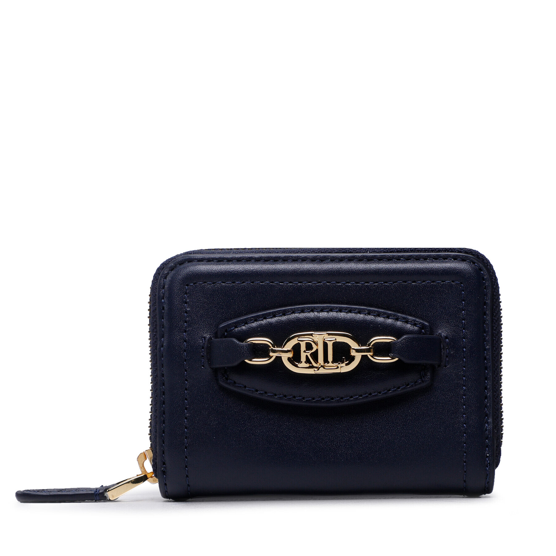 Lauren Ralph Lauren Малък дамски портфейл Ovl Sm Zip 432871780007 Тъмносин - Pepit.bg