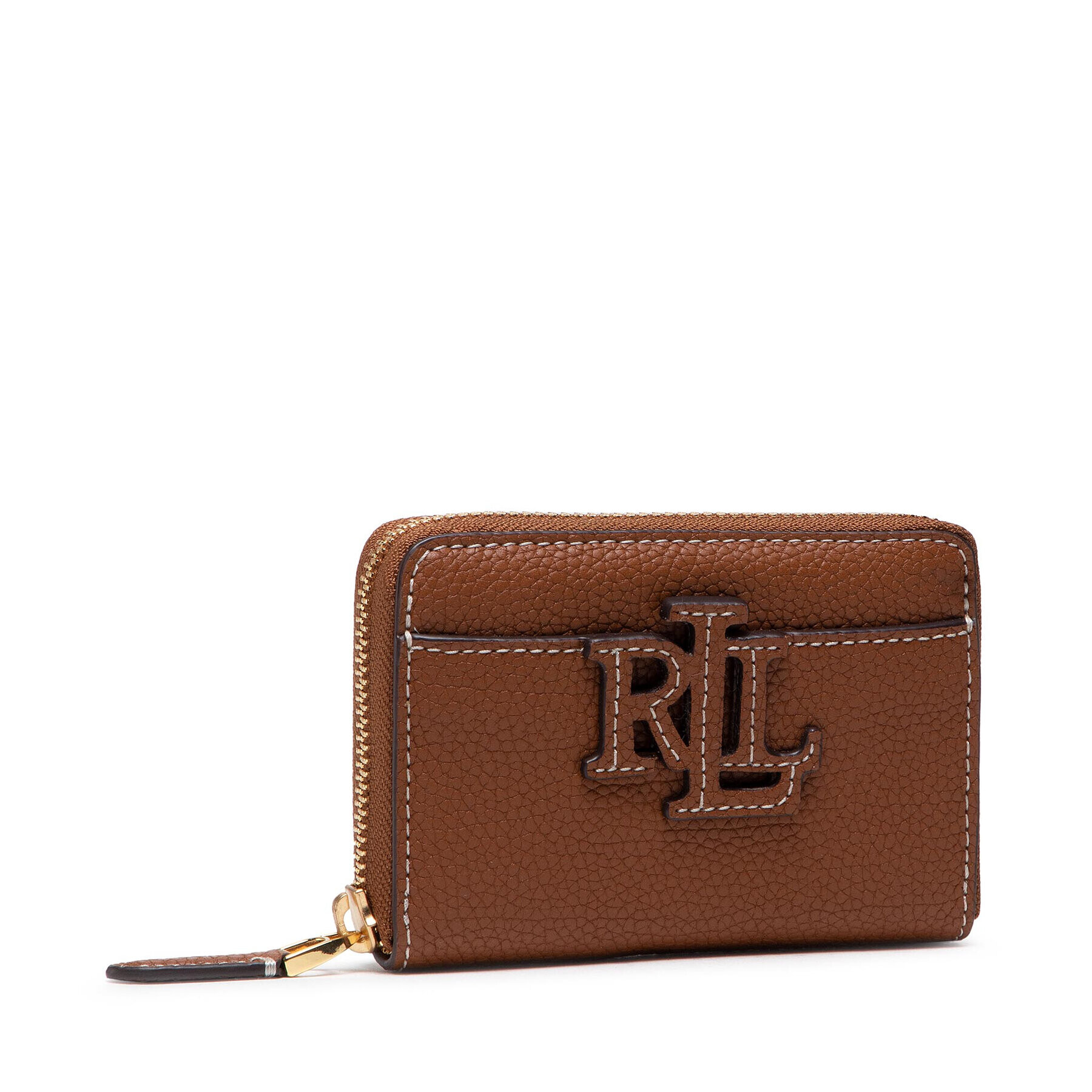 Lauren Ralph Lauren Малък дамски портфейл Logo Zip Wlt 432836654002 Кафяв - Pepit.bg