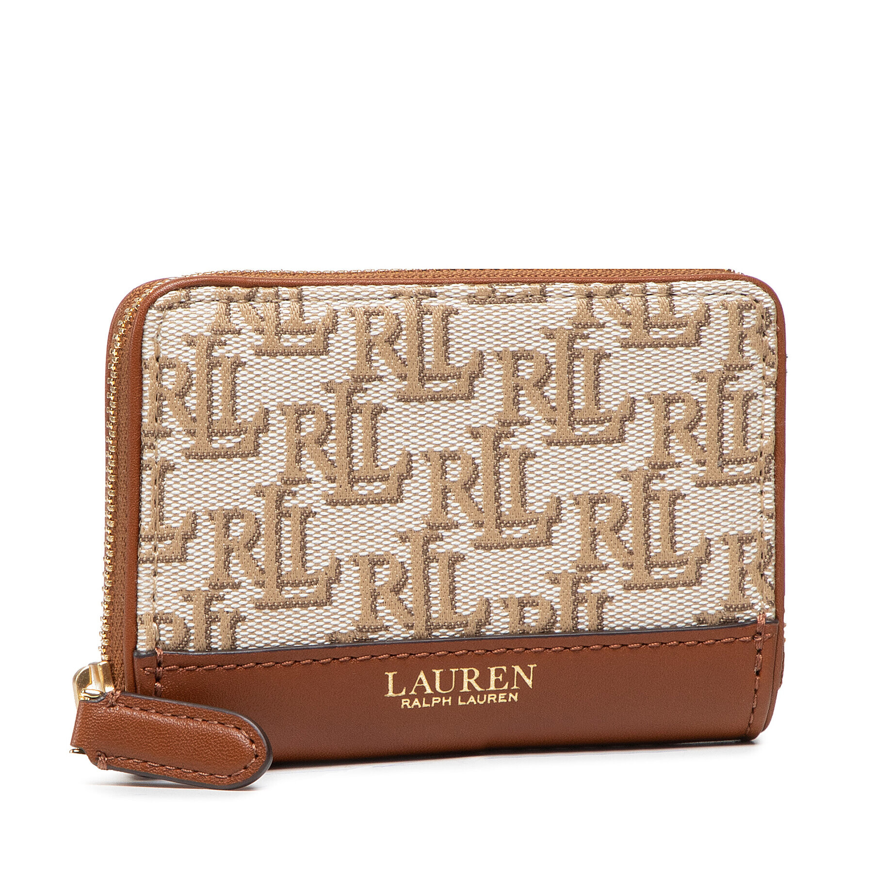 Lauren Ralph Lauren Малък дамски портфейл Sm Zip Wallet 432867170001 Бежов - Pepit.bg