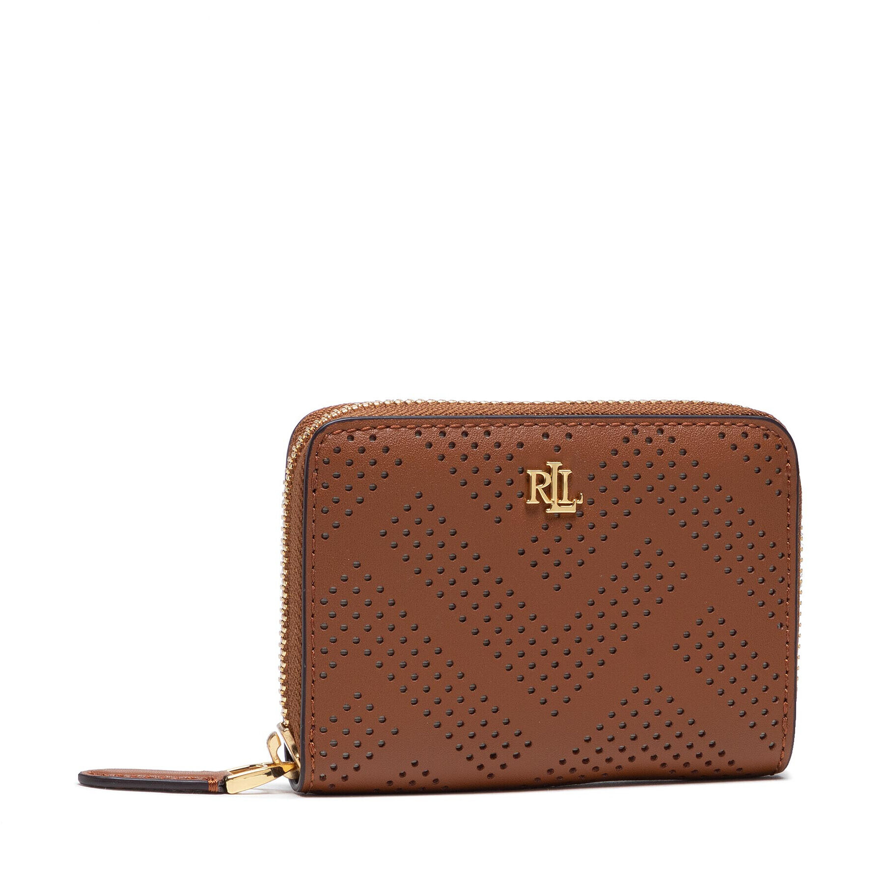 Lauren Ralph Lauren Малък дамски портфейл Sm Zip Wllet 432824898002 Кафяв - Pepit.bg