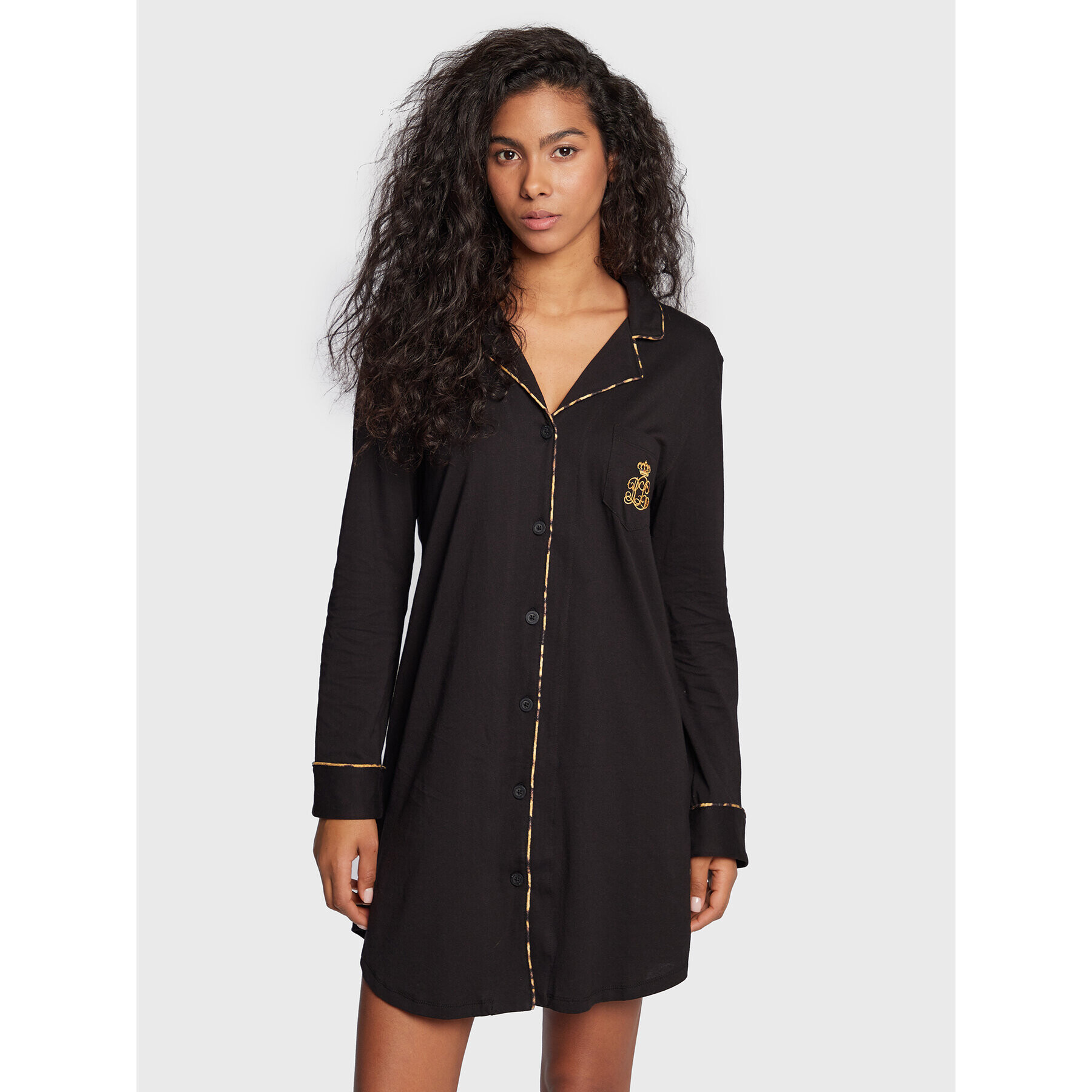 Lauren Ralph Lauren Нощница ILN32208 Черен Regular Fit - Pepit.bg