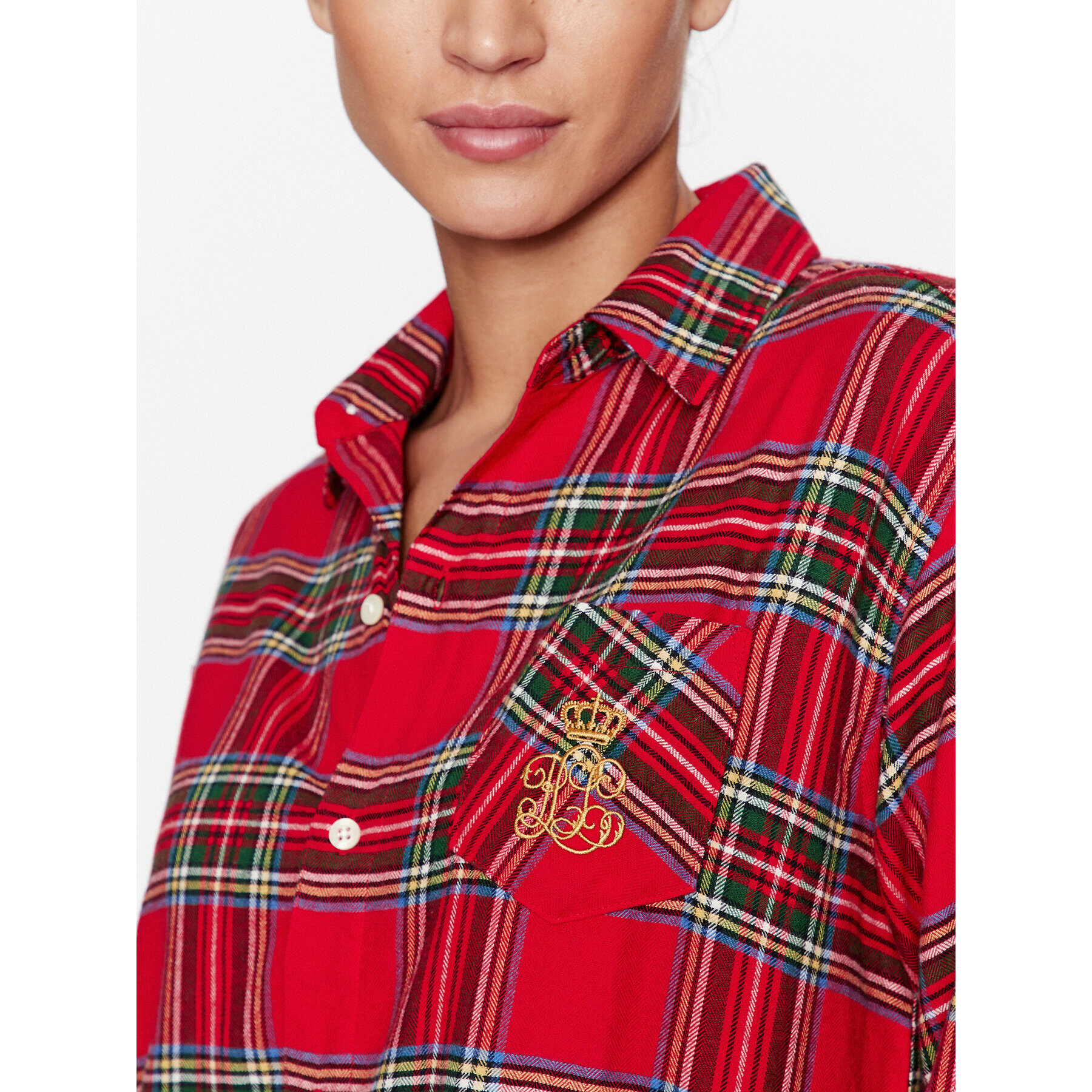 Lauren Ralph Lauren Нощница ILN32281 Червен Regular Fit - Pepit.bg