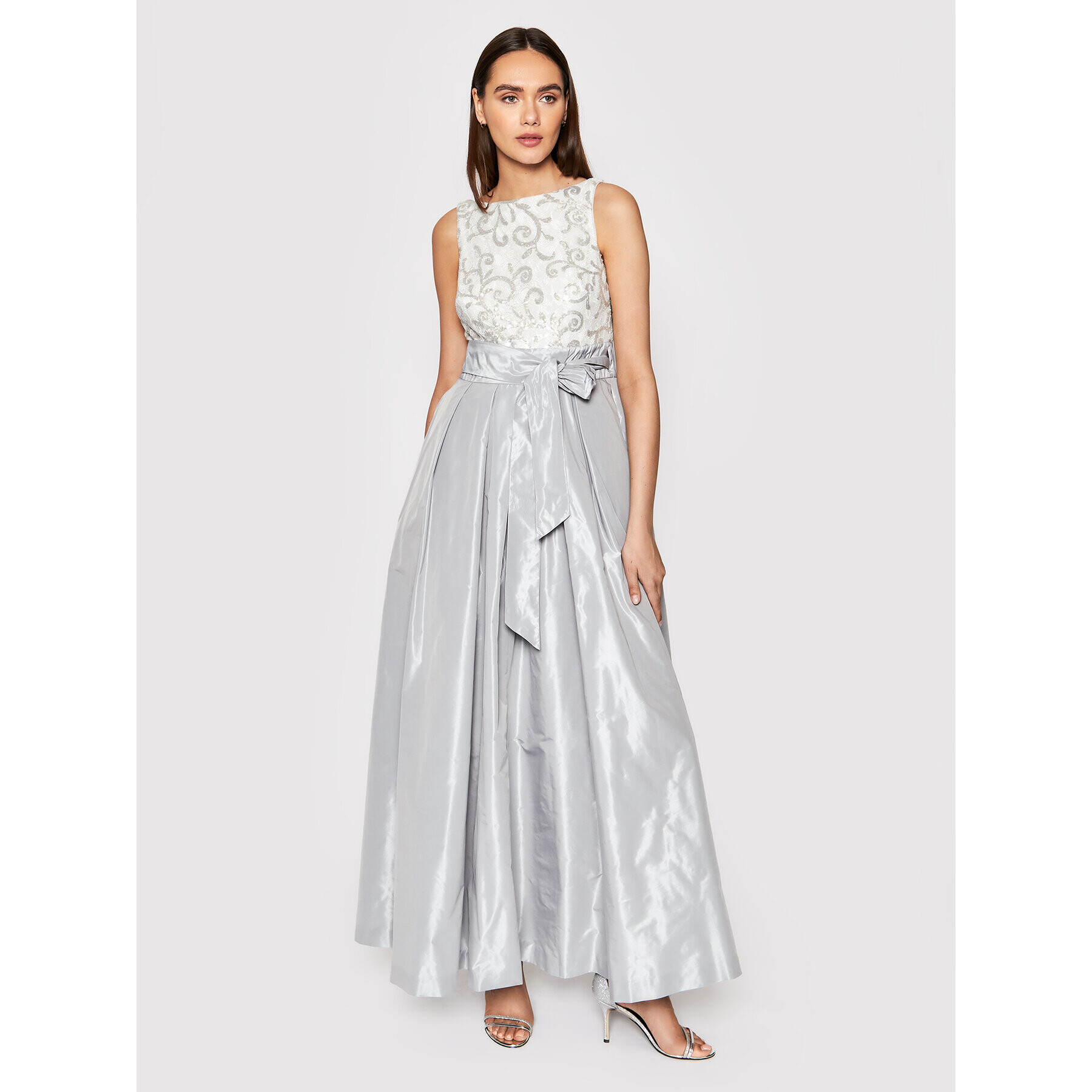 Lauren Ralph Lauren Официална рокля Long Gown 253831048001 Сив Regular Fit - Pepit.bg