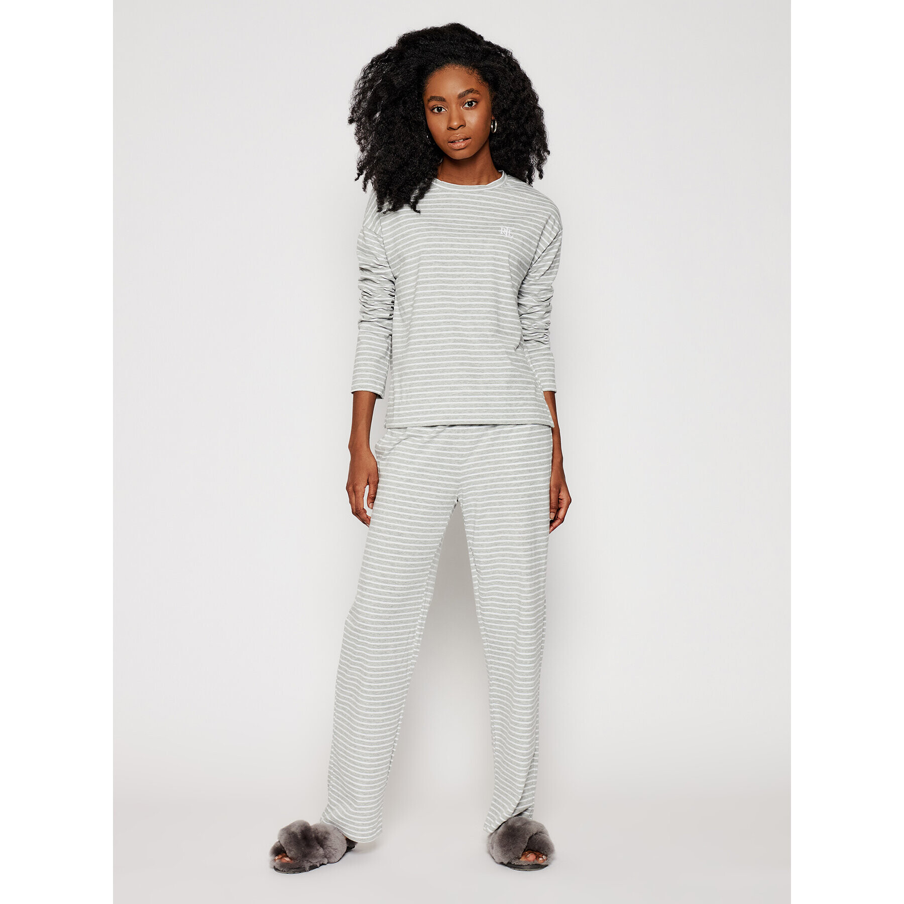 Lauren Ralph Lauren Пижама 2Pc ILN92058 Сив - Pepit.bg