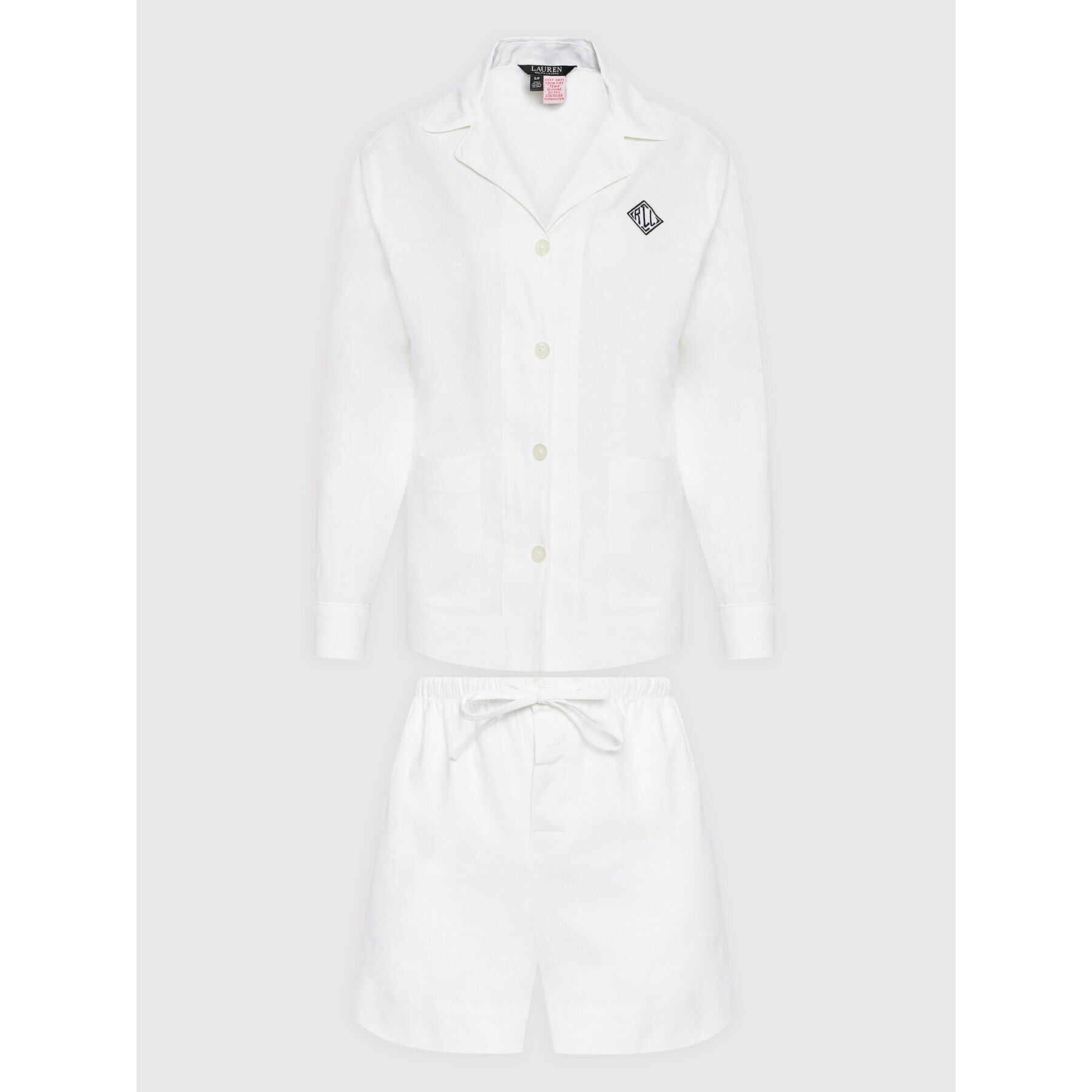 Lauren Ralph Lauren Пижама ILN12181 Бял Regular Fit - Pepit.bg
