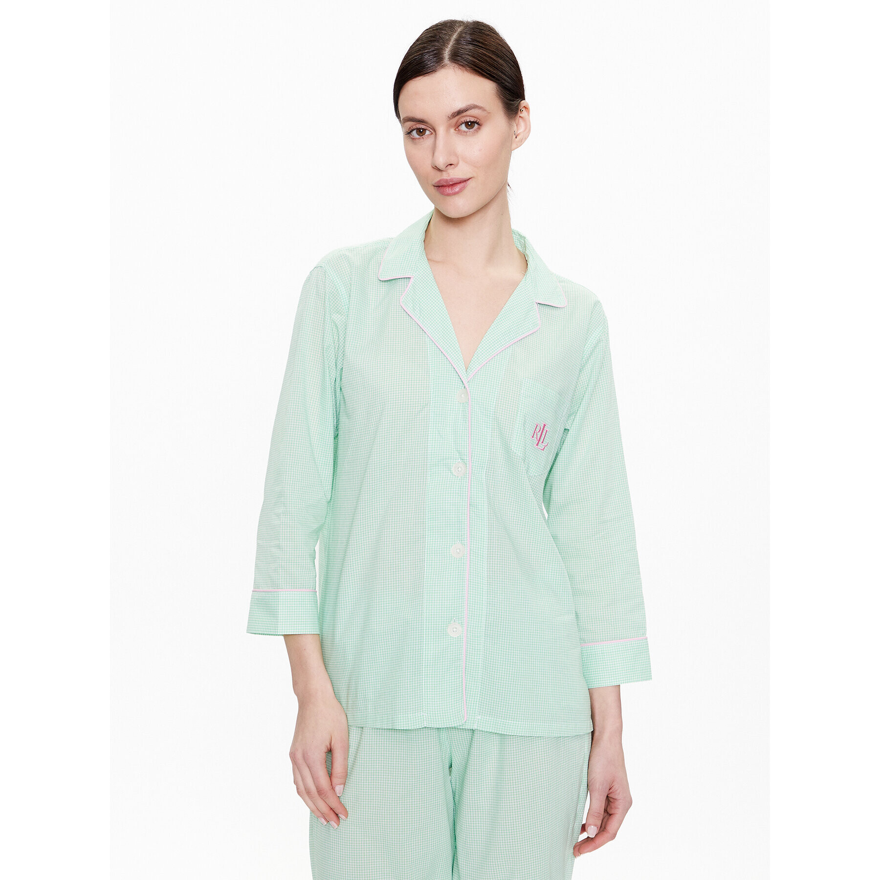 Lauren Ralph Lauren Пижама ILN92233 Зелен Regular Fit - Pepit.bg